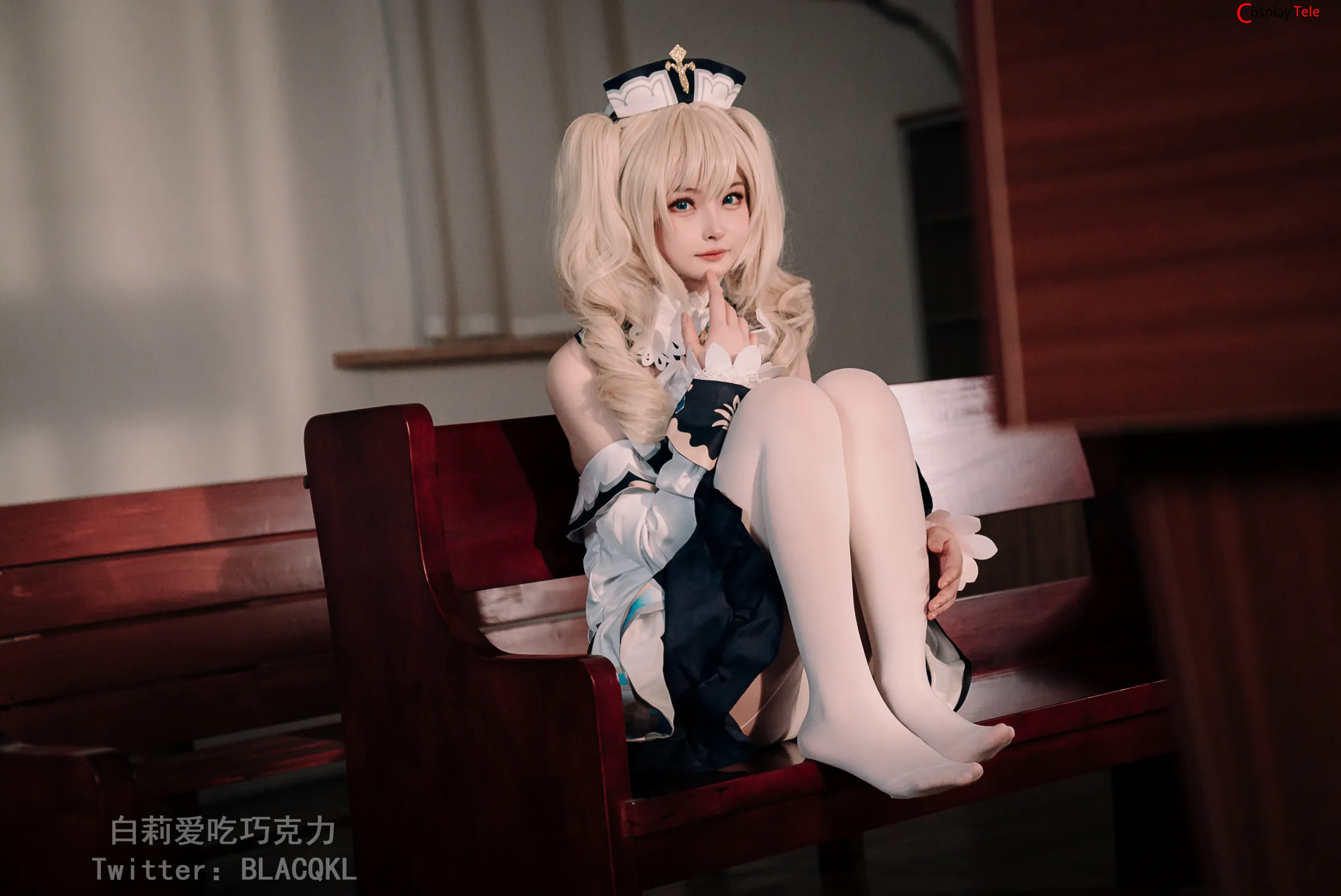 Blacqkl (白莉爱吃巧克力) cosplay Barbara – Genshin Impact