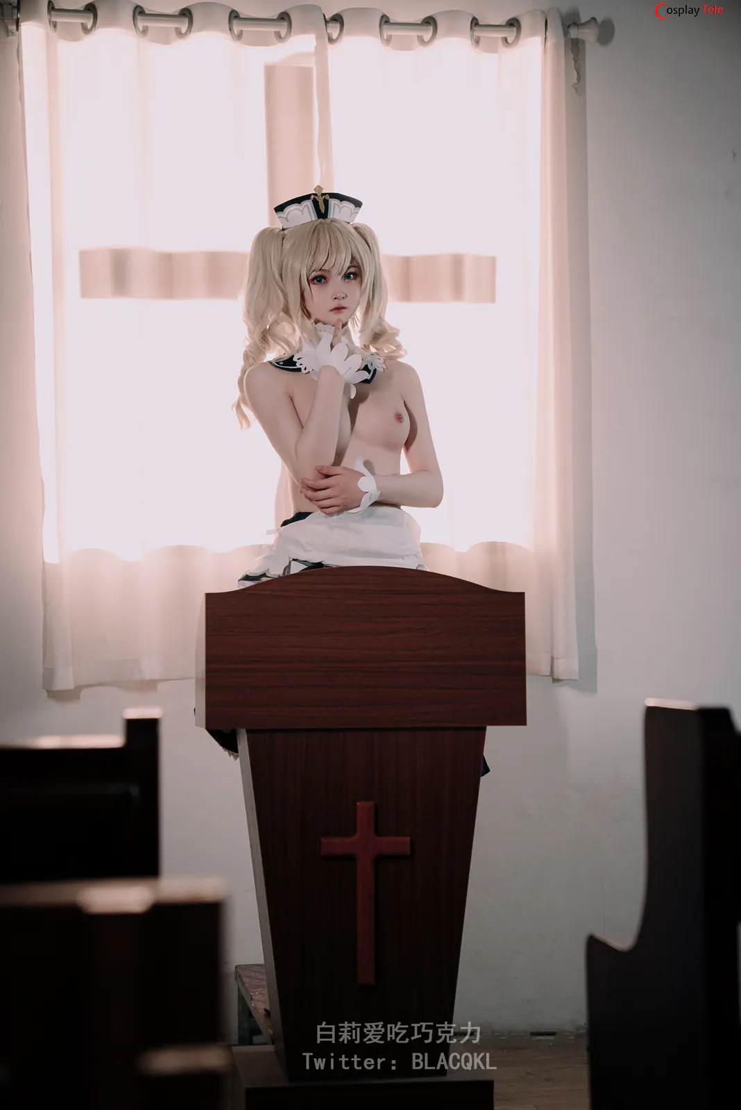 Blacqkl (白莉爱吃巧克力) cosplay Barbara – Genshin Impact