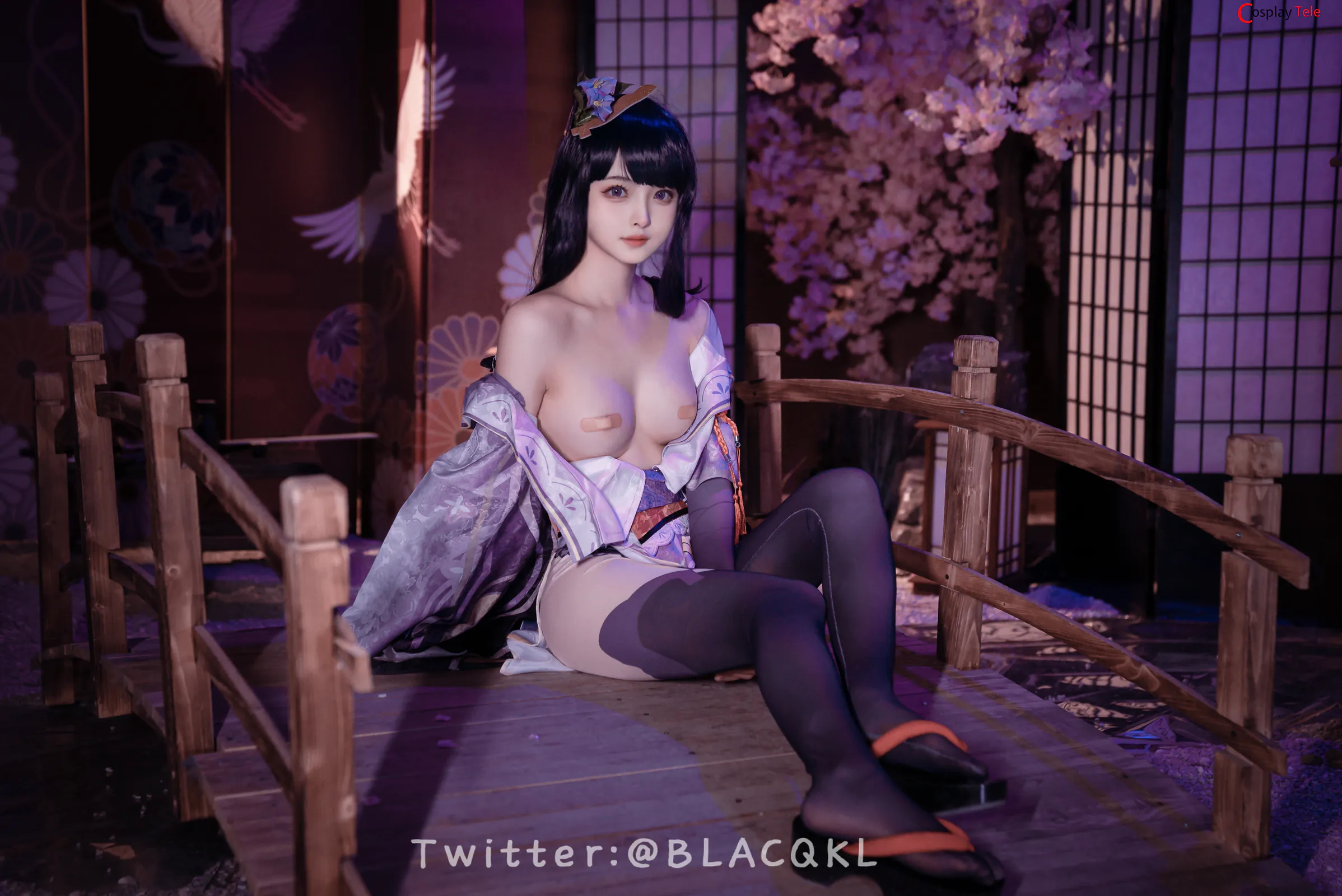 Blacqkl (白莉爱吃巧克力) cosplay Raiden Shogun – Genshin Impact