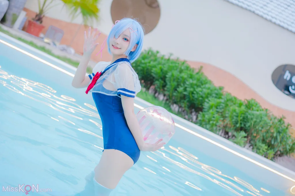 Coser@幼愛Youmeko_ 蕾姆泳装