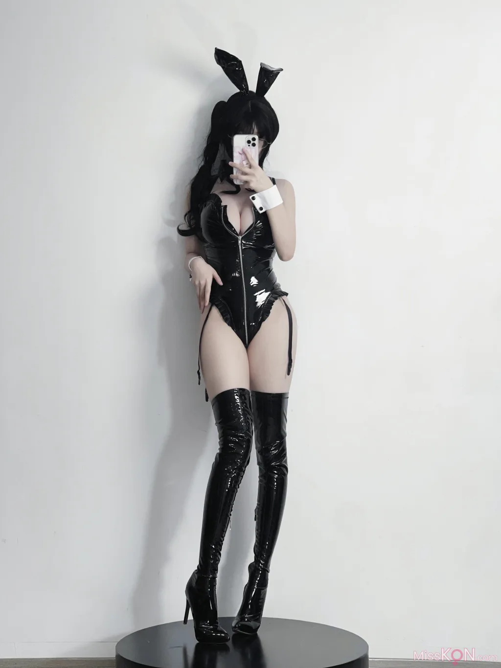 Coser@幼愛Youmeko_ 黑漆皮高跟兔女郎