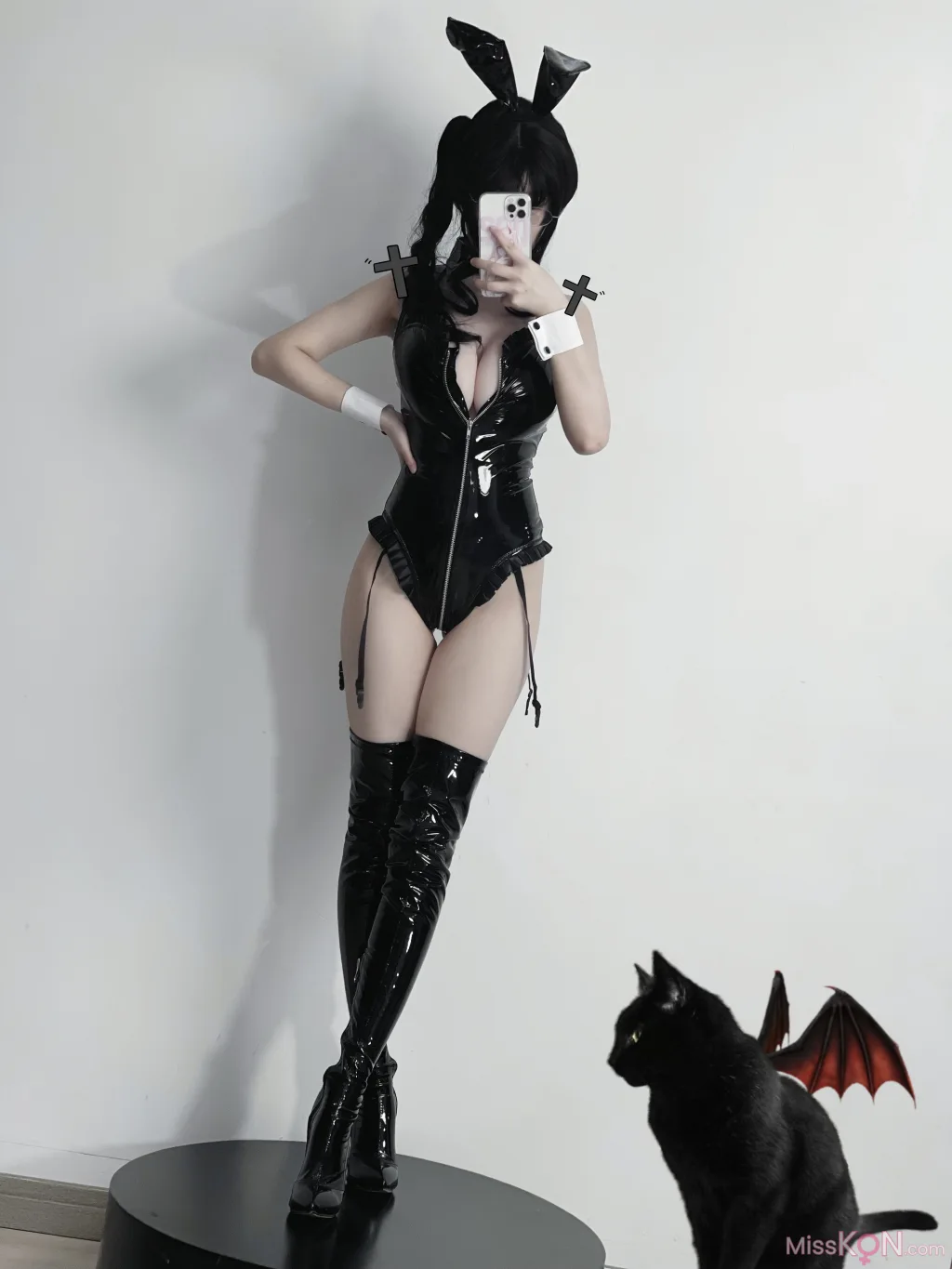 Coser@幼愛Youmeko_ 黑漆皮高跟兔女郎