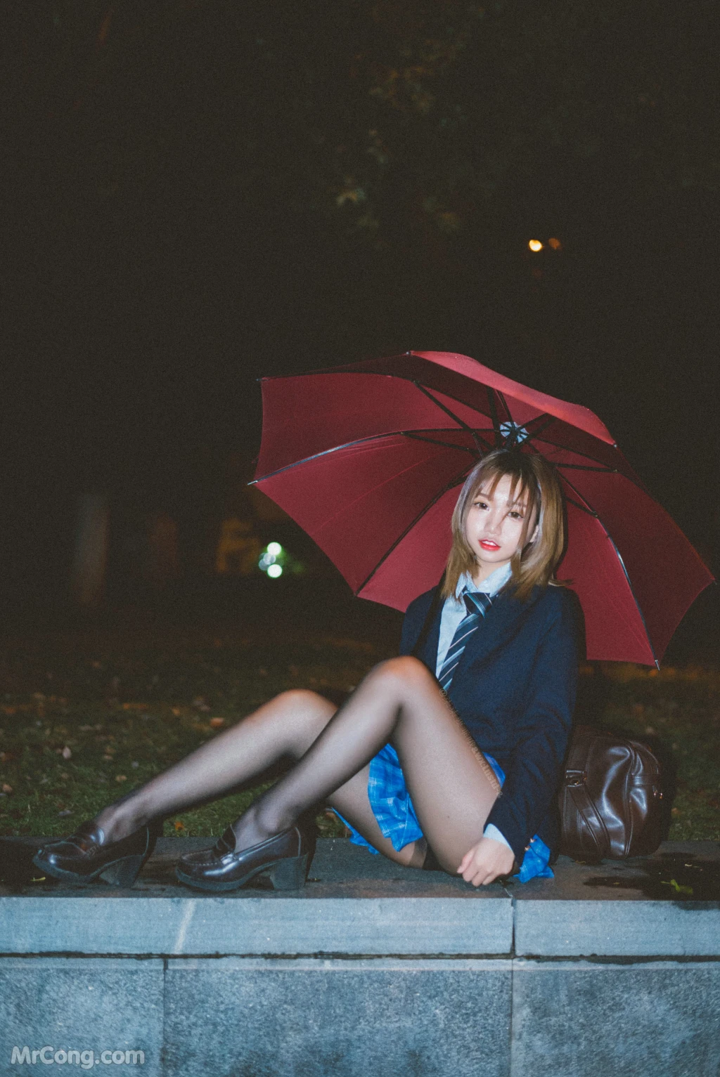 Coser@柒柒要乖哦_ 深夜公园JK