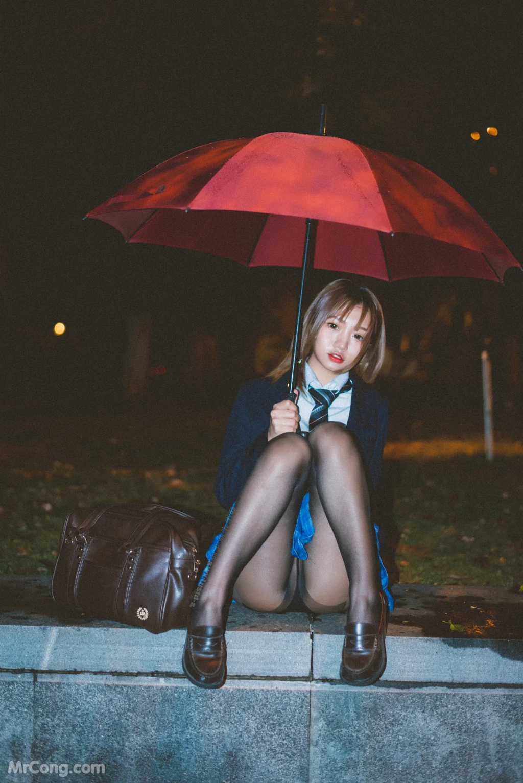 Coser@柒柒要乖哦_ 深夜公园JK