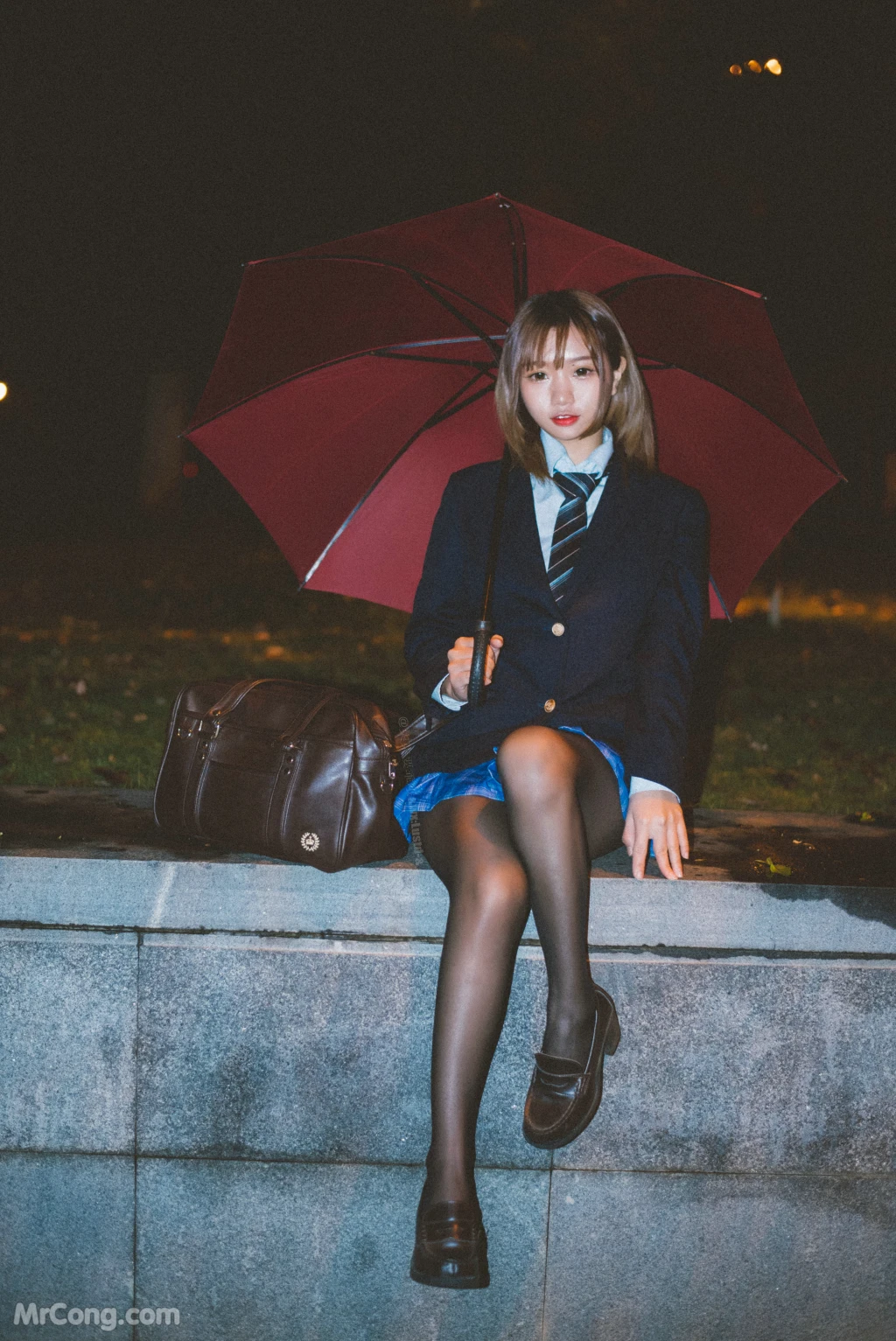 Coser@柒柒要乖哦_ 深夜公园JK