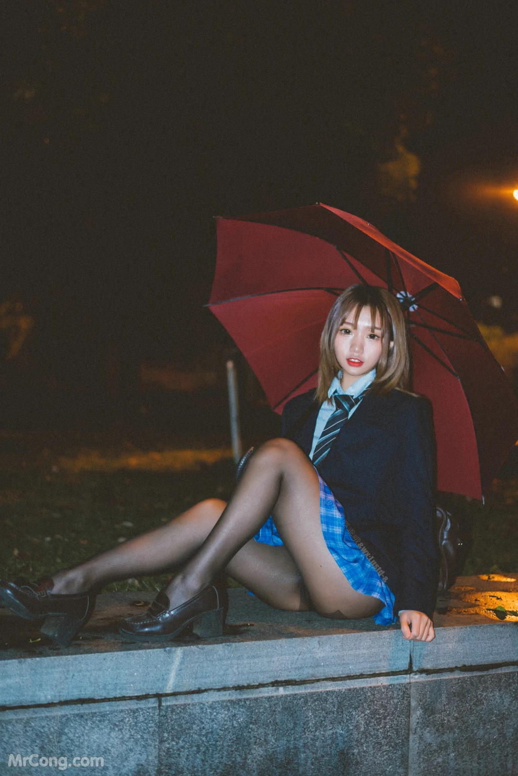 Coser@柒柒要乖哦_ 深夜公园JK