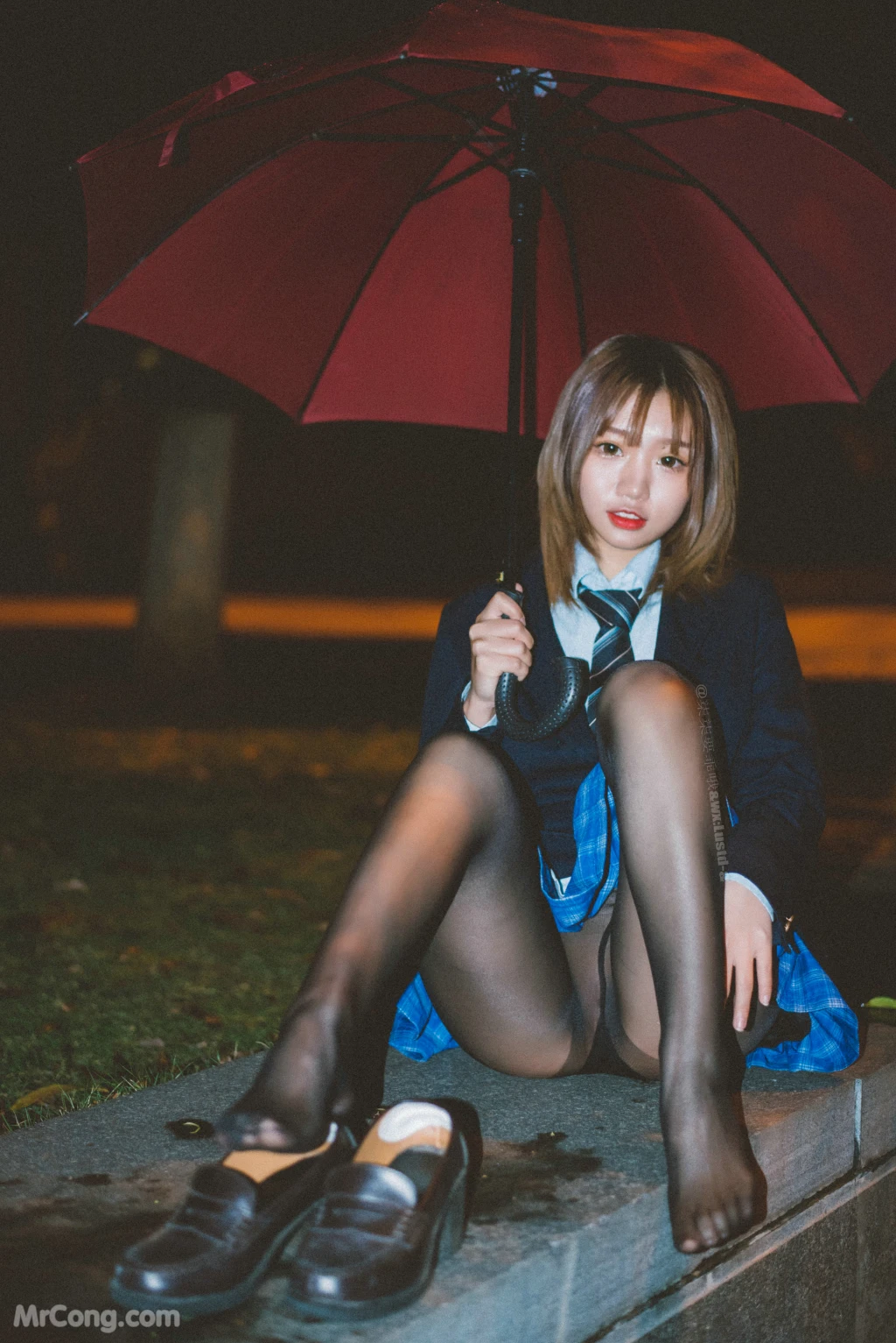 Coser@柒柒要乖哦_ 深夜公园JK