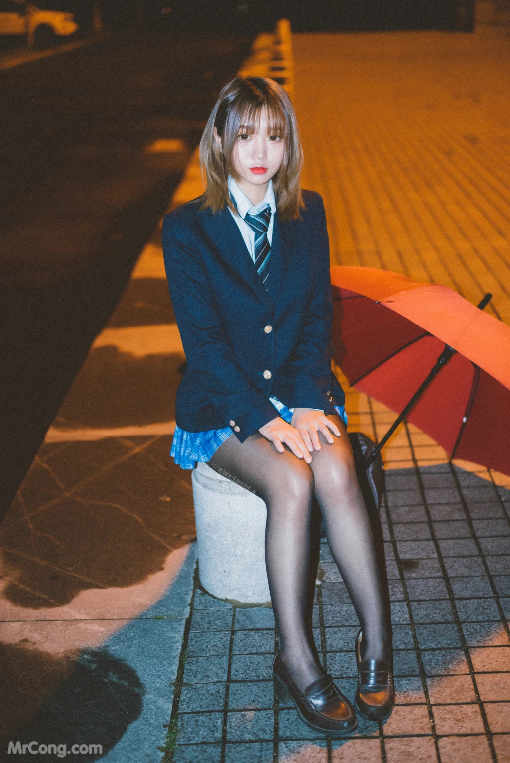 Coser@柒柒要乖哦_ 深夜公园JK