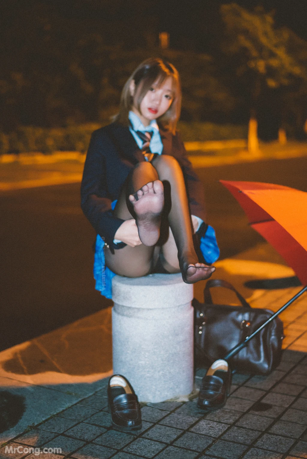 Coser@柒柒要乖哦_ 深夜公园JK