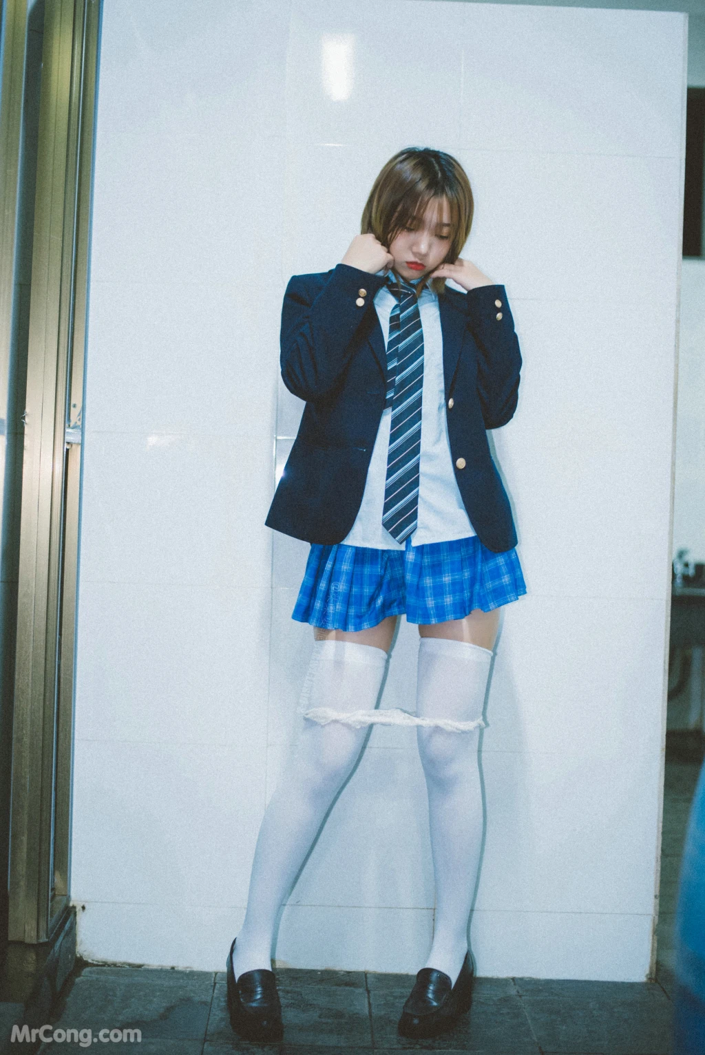 Coser@柒柒要乖哦_ 深夜公园JK