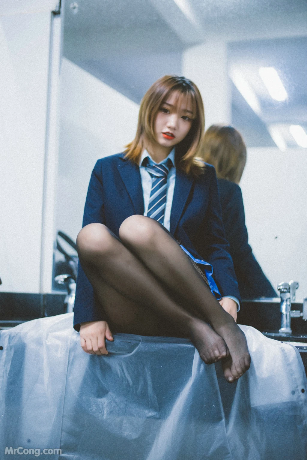 Coser@柒柒要乖哦_ 深夜公园JK