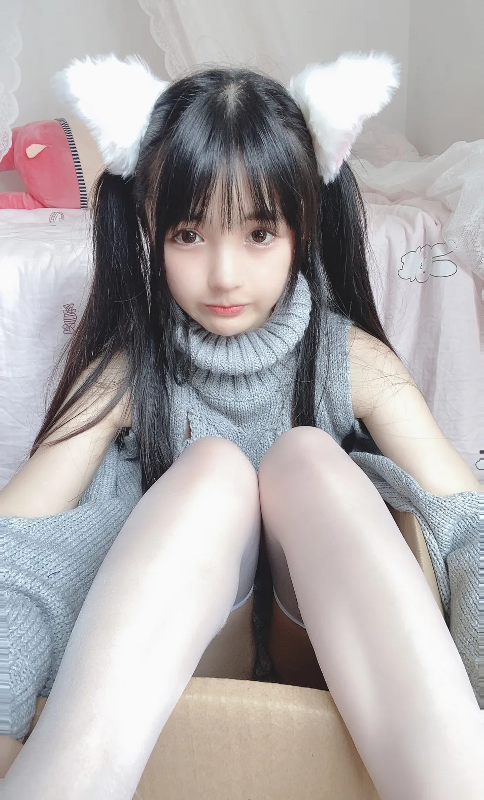 [Cosplay] Ningning Sakurai 桜井宁宁 - White Cat 白い猫ちゃん