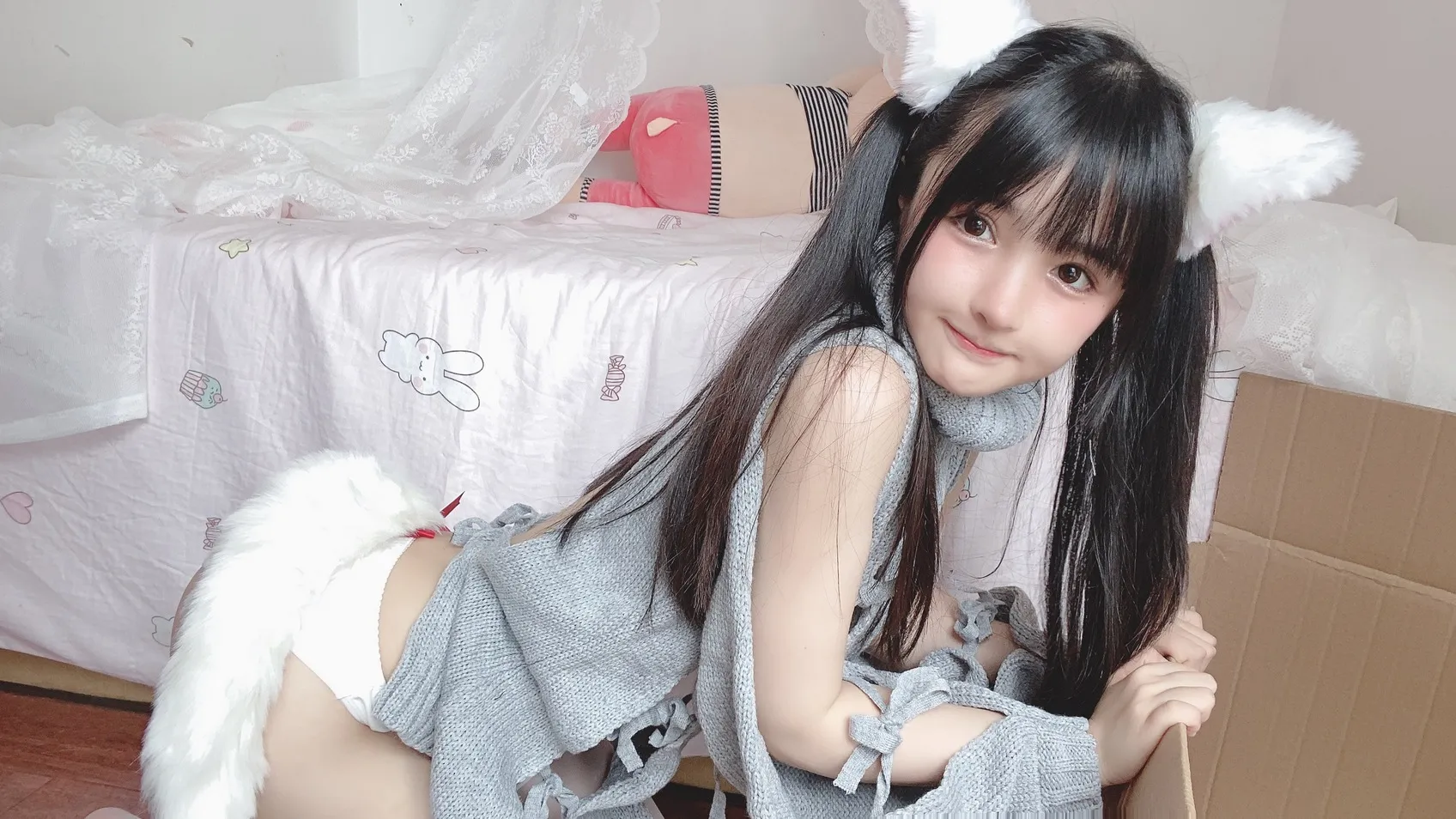 [Cosplay] Ningning Sakurai 桜井宁宁 - White Cat 白い猫ちゃん