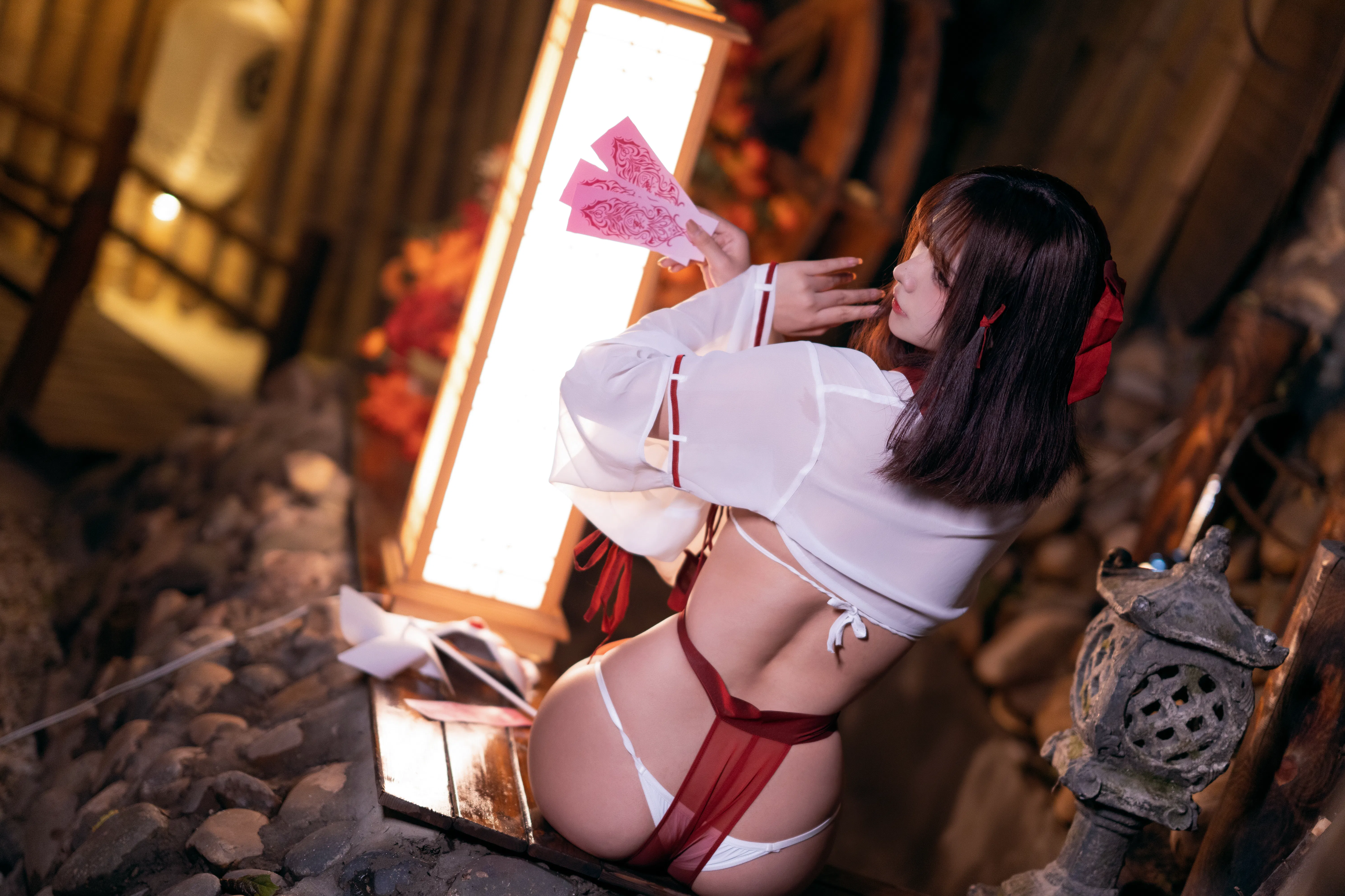 [Cosplay] yuuhui玉汇 NO.032 Miko of Wishes 巫女