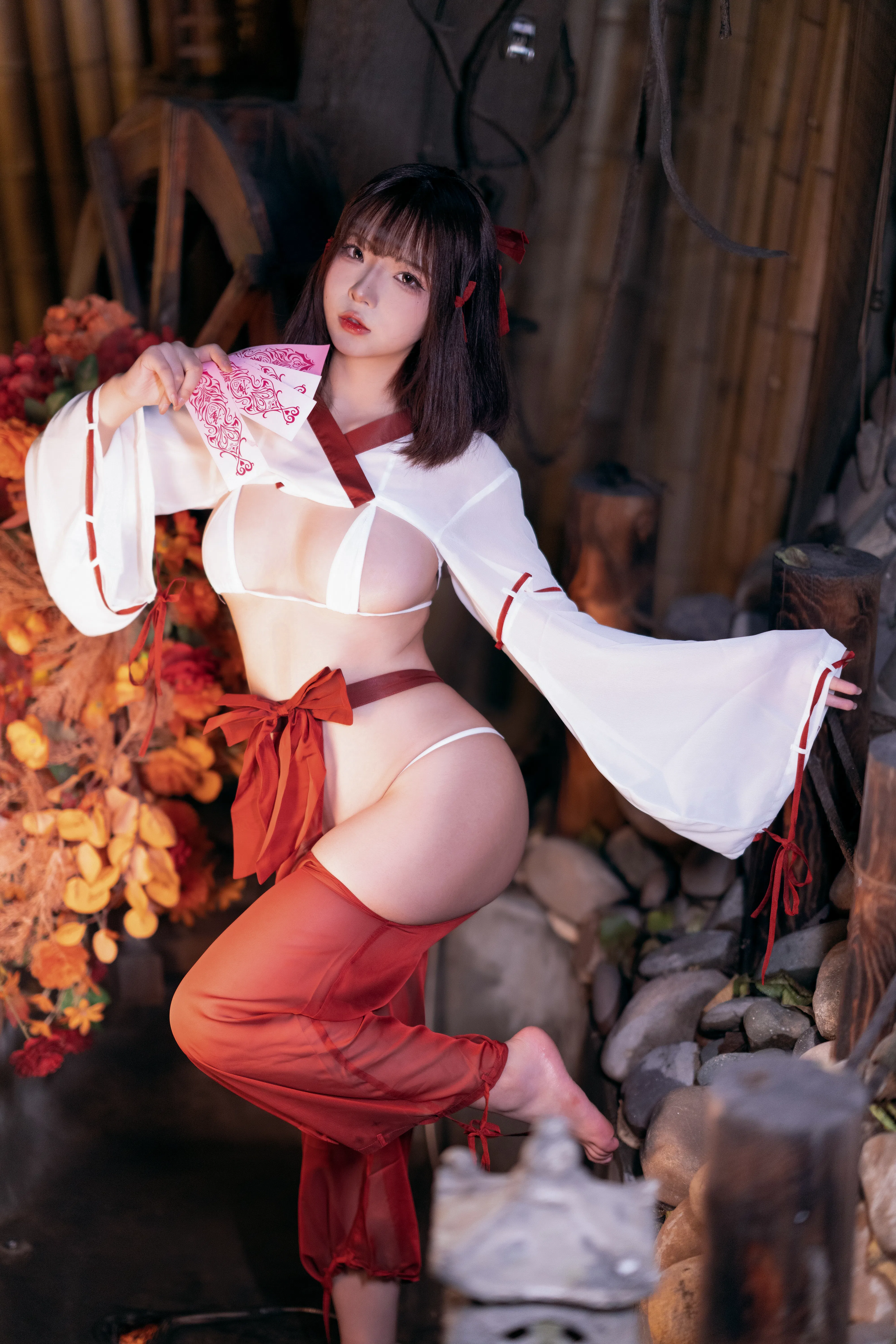 [Cosplay] yuuhui玉汇 NO.032 Miko of Wishes 巫女