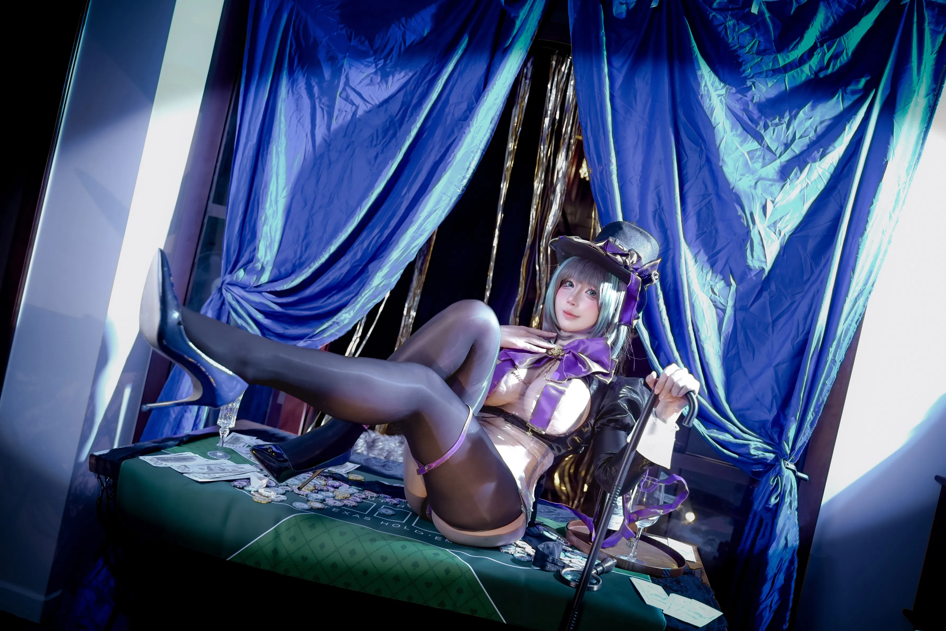 [Cosplay] 九曲Jean - 碧蓝航线 柴郡 绚烂夜梦