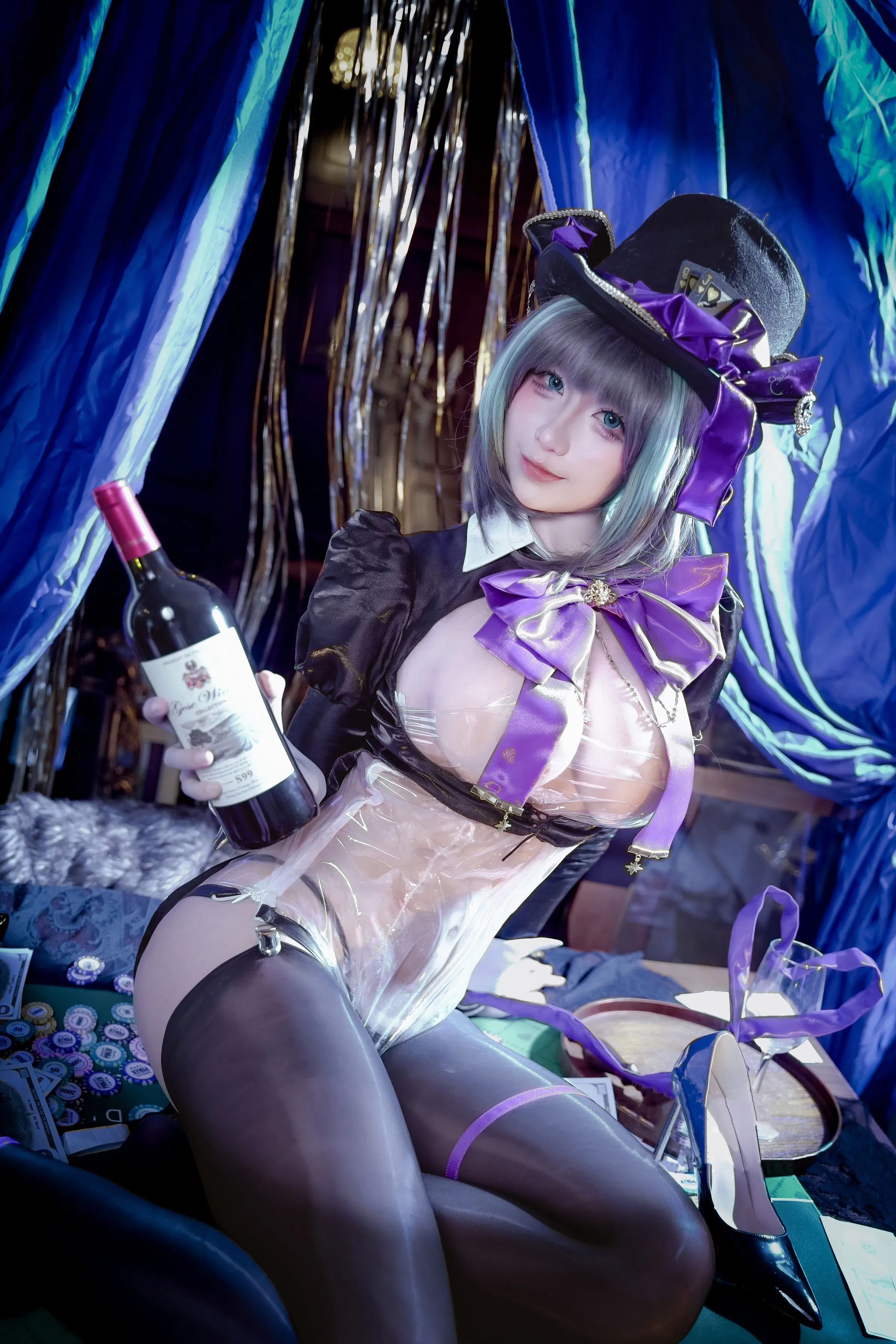 [Cosplay] 九曲Jean - 碧蓝航线 柴郡 绚烂夜梦