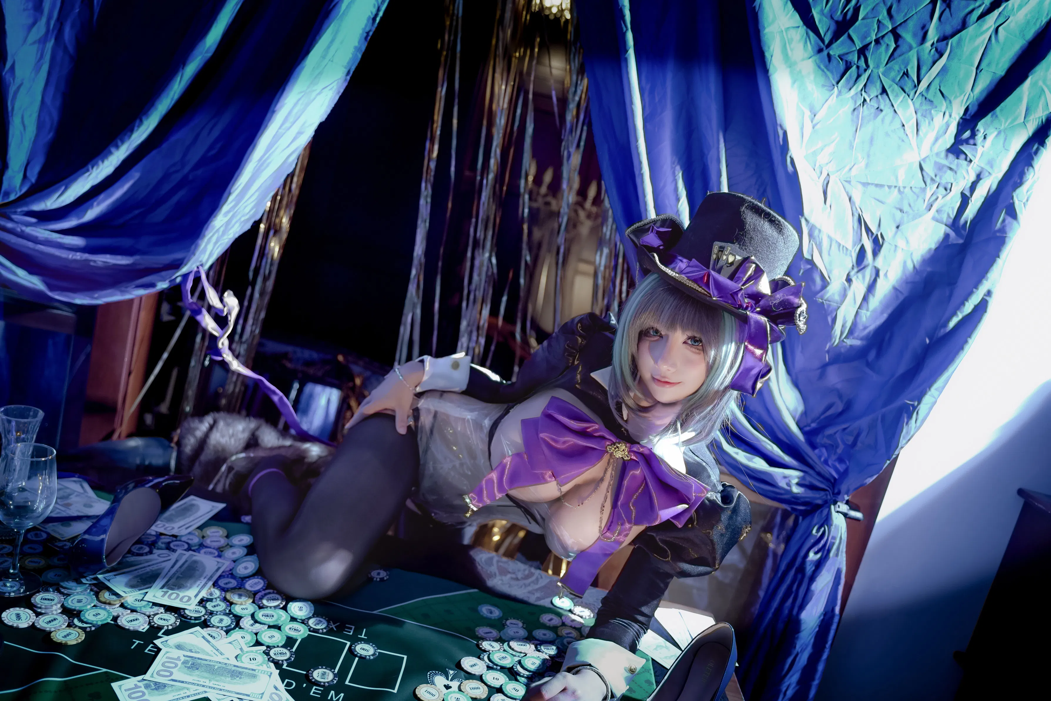 [Cosplay] 九曲Jean - 碧蓝航线 柴郡 绚烂夜梦