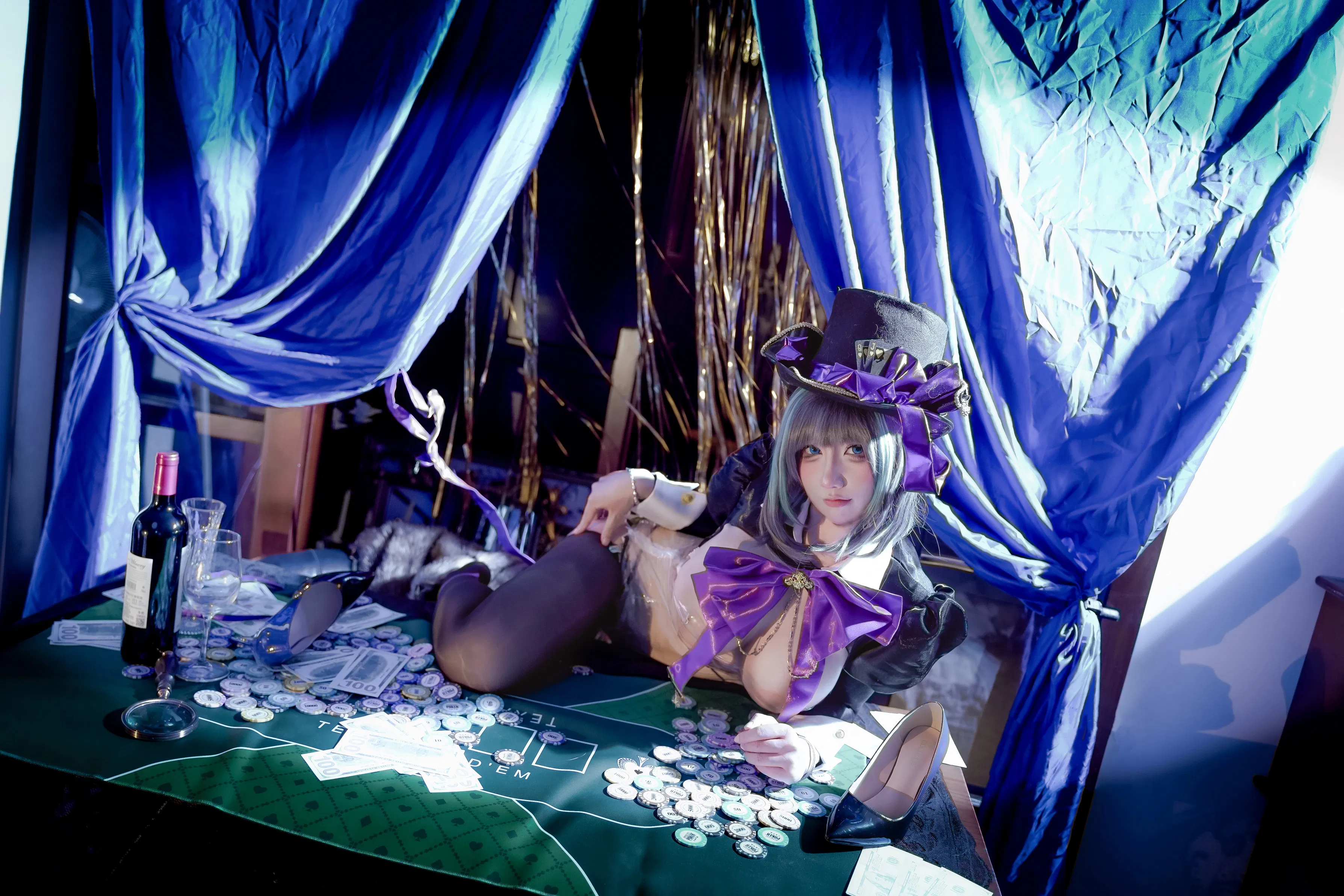 [Cosplay] 九曲Jean - 碧蓝航线 柴郡 绚烂夜梦