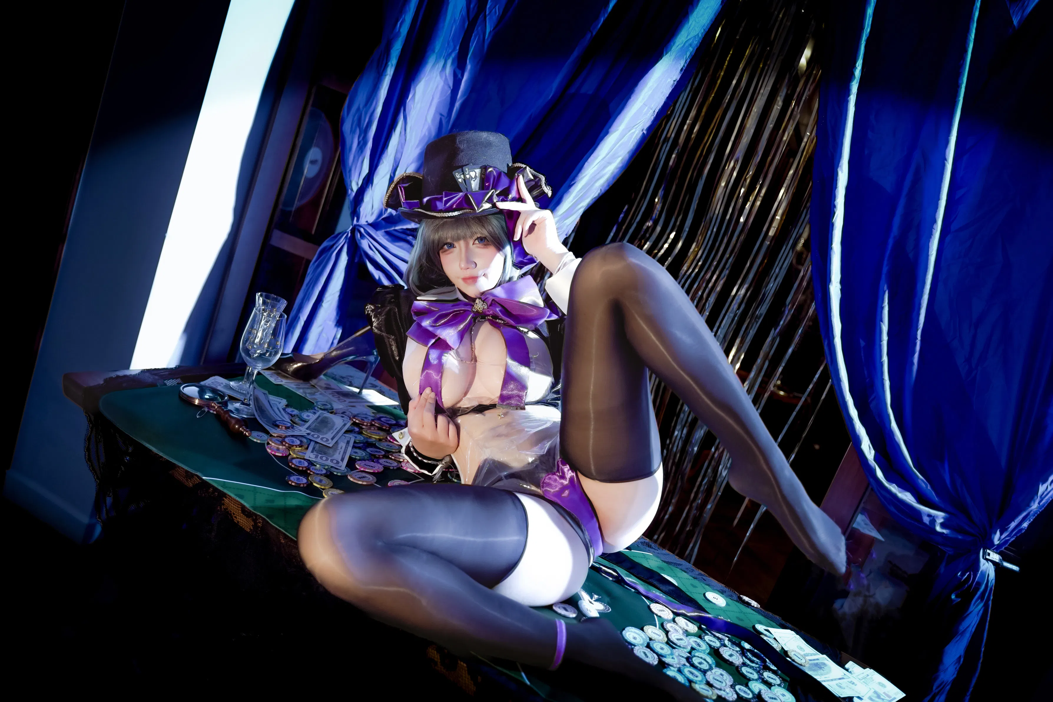 [Cosplay] 九曲Jean - 碧蓝航线 柴郡 绚烂夜梦