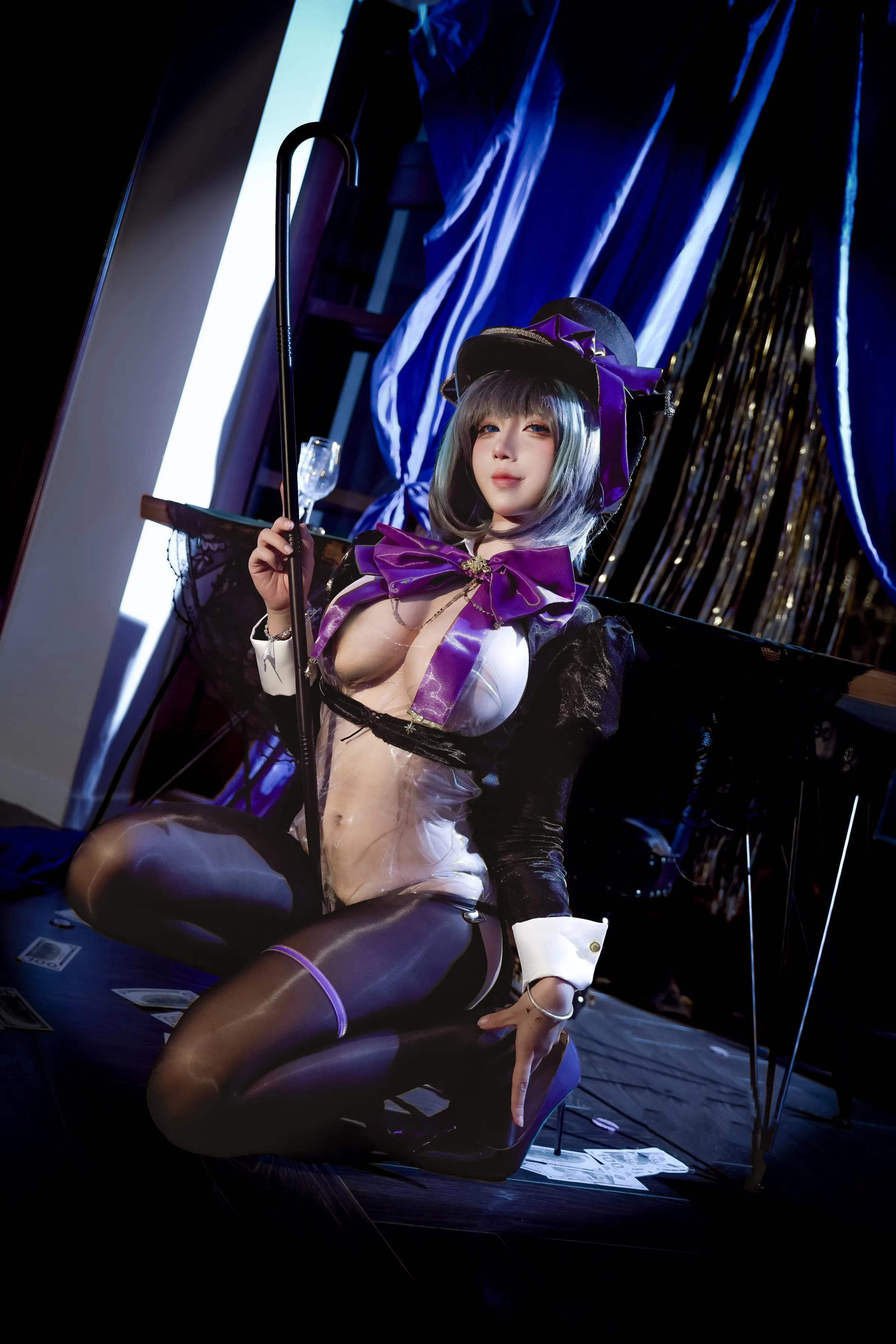 [Cosplay] 九曲Jean - 碧蓝航线 柴郡 绚烂夜梦