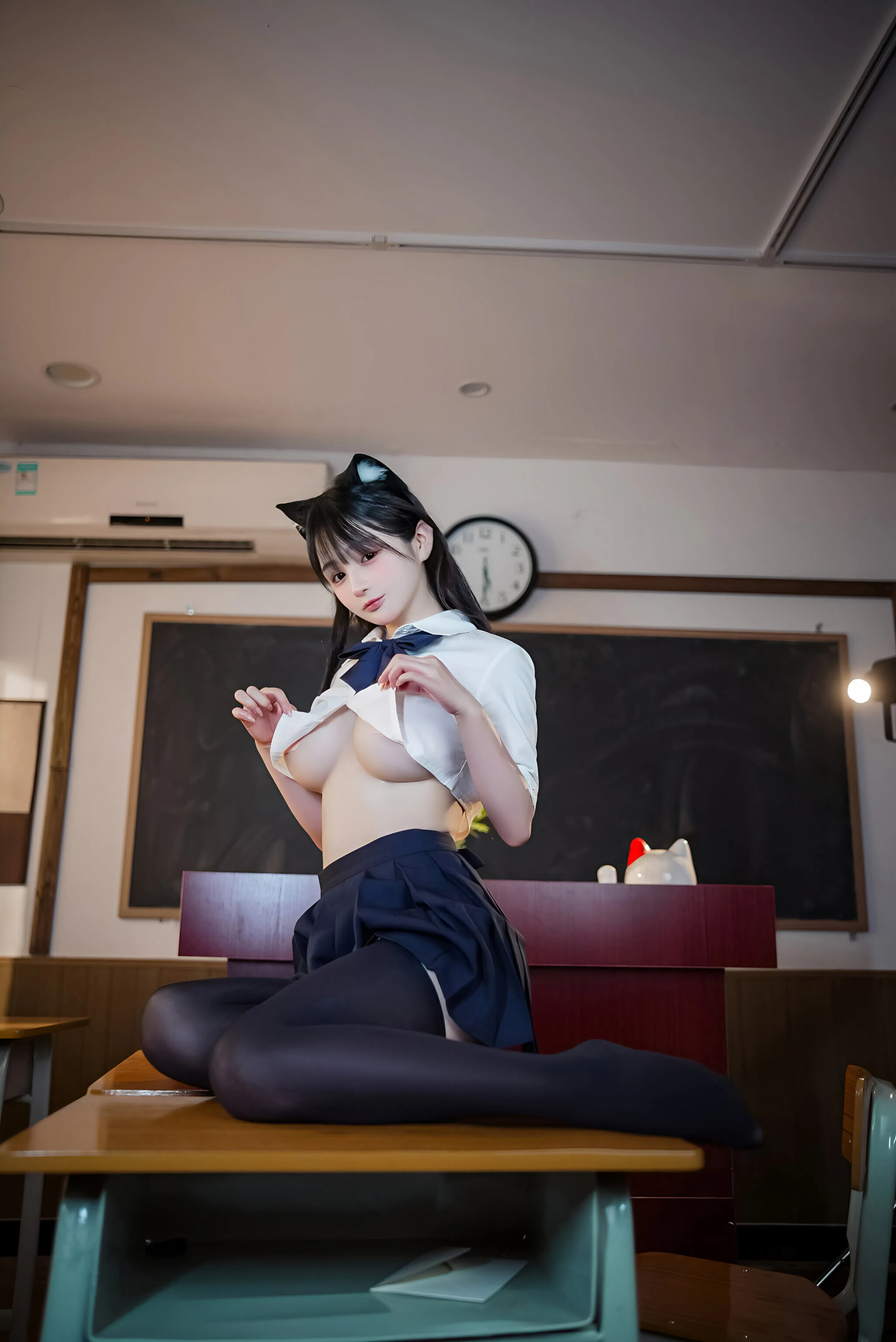[Cosplay] 桜井宁宁 - 失眠冲剂 JK猫耳