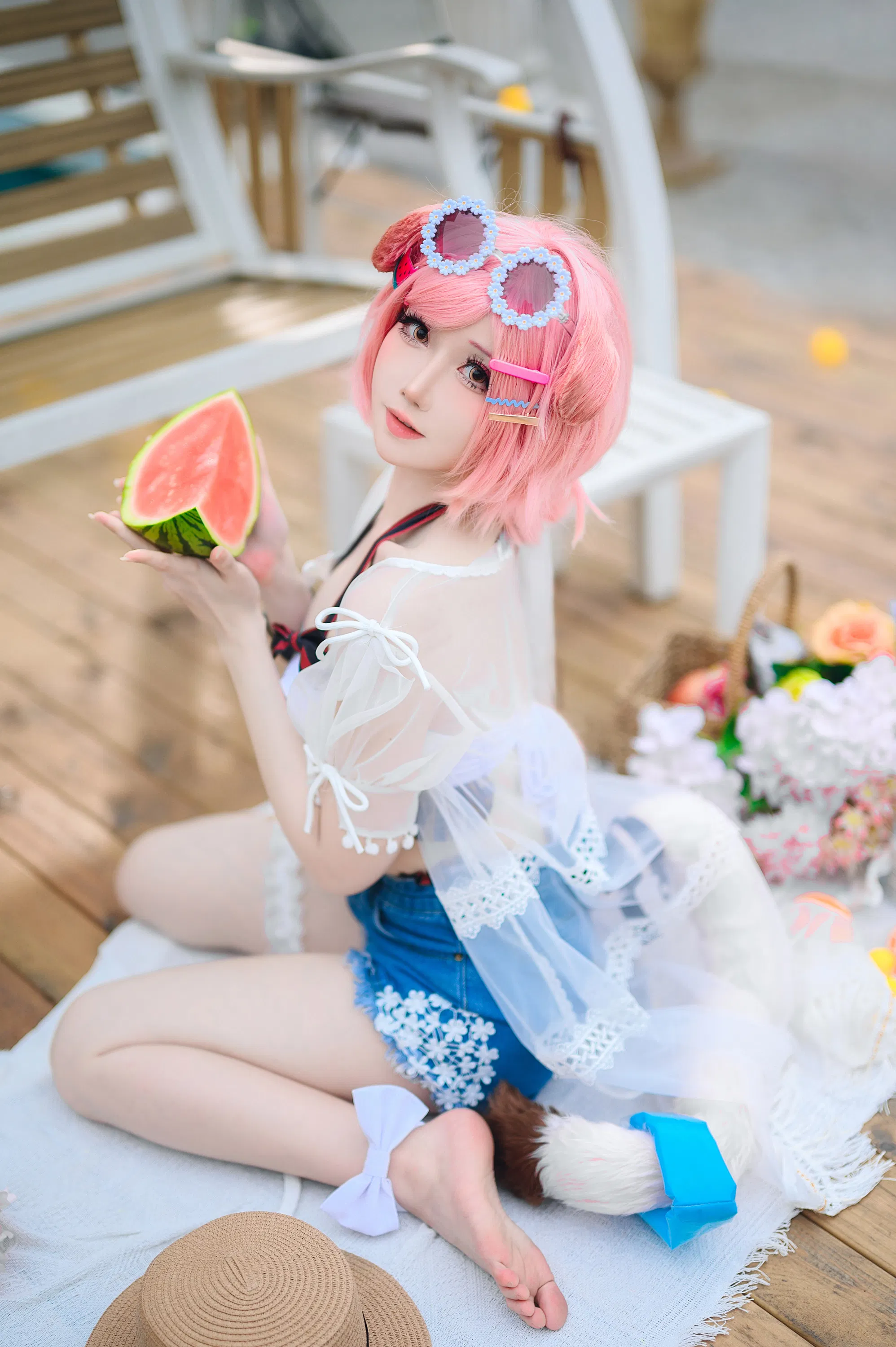 [Cosplay] 焖焖碳 - 明日方舟 澄闪泳装