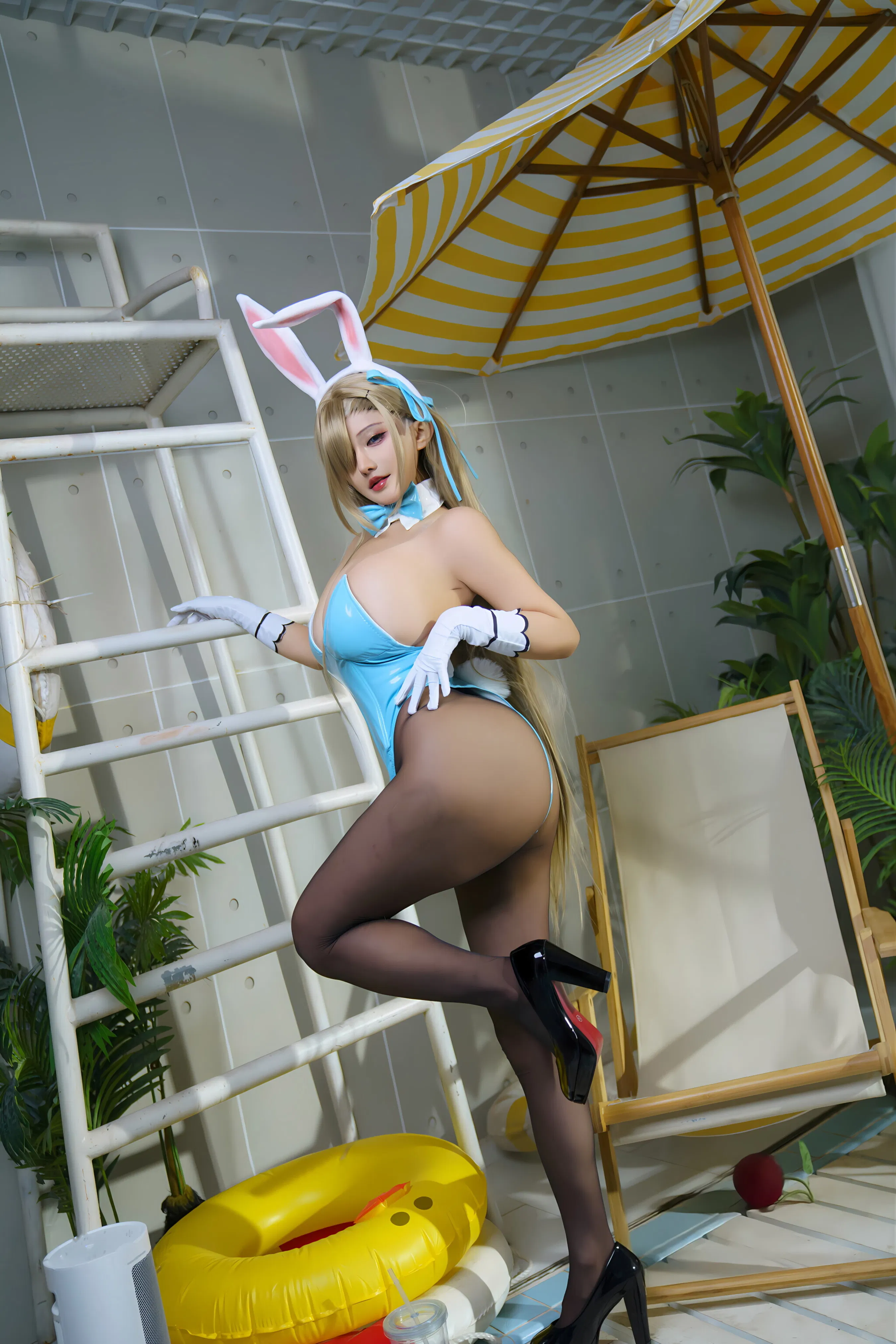 [Cosplay] 虎牙古阿扎 - 明日奈兔女郎