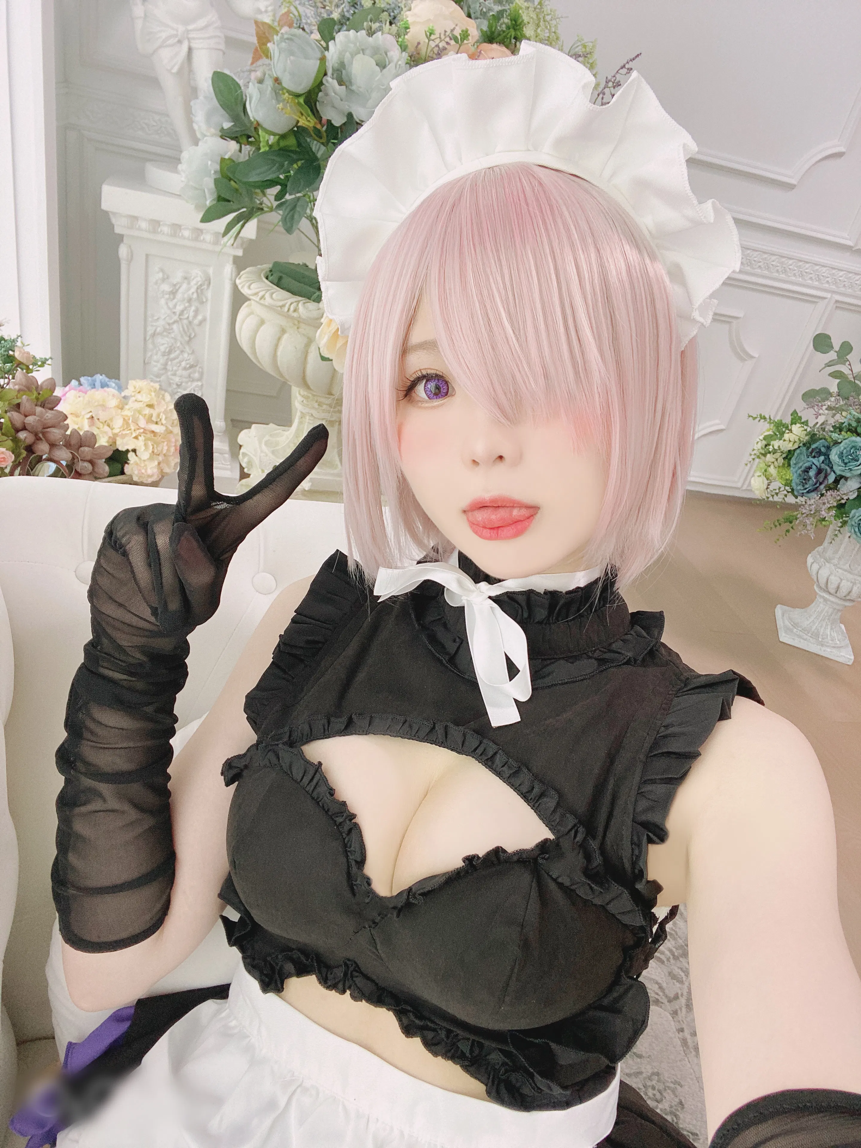 [Cosplay] 霜月shimo - NO.011 玛修女仆