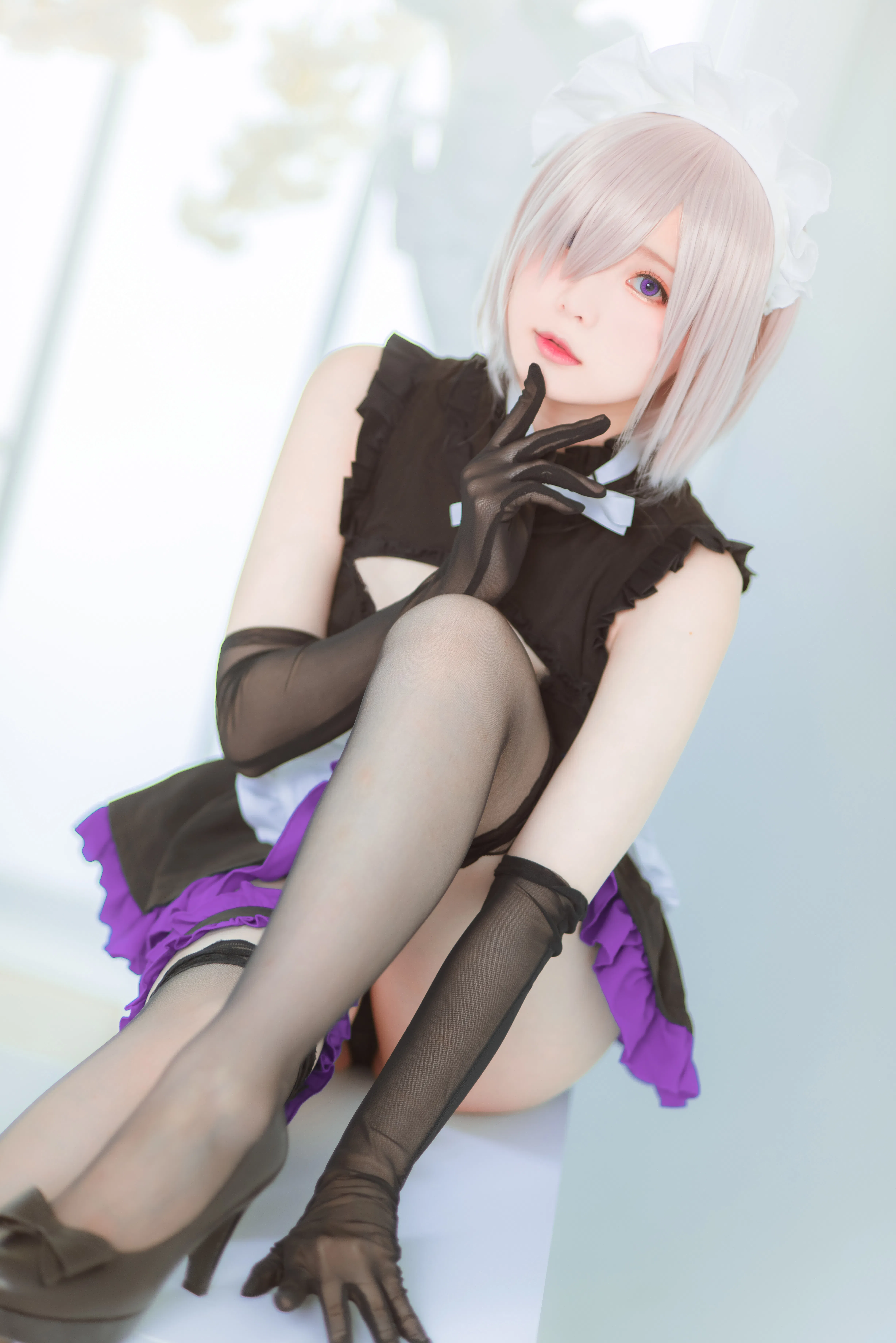 [Cosplay] 霜月shimo - NO.011 玛修女仆