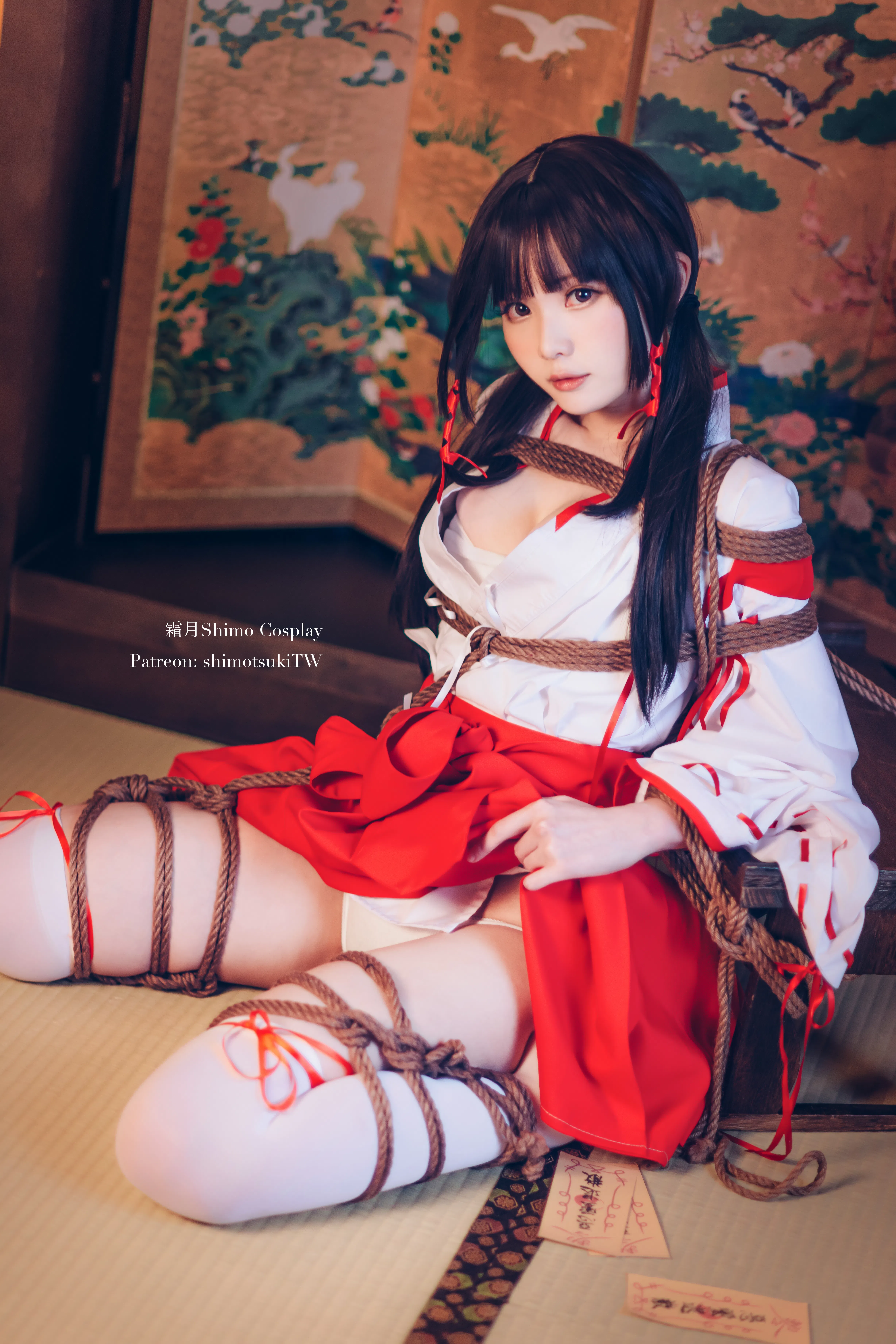 [Cosplay] 霜月shimo - NO.037 巫女捆绑