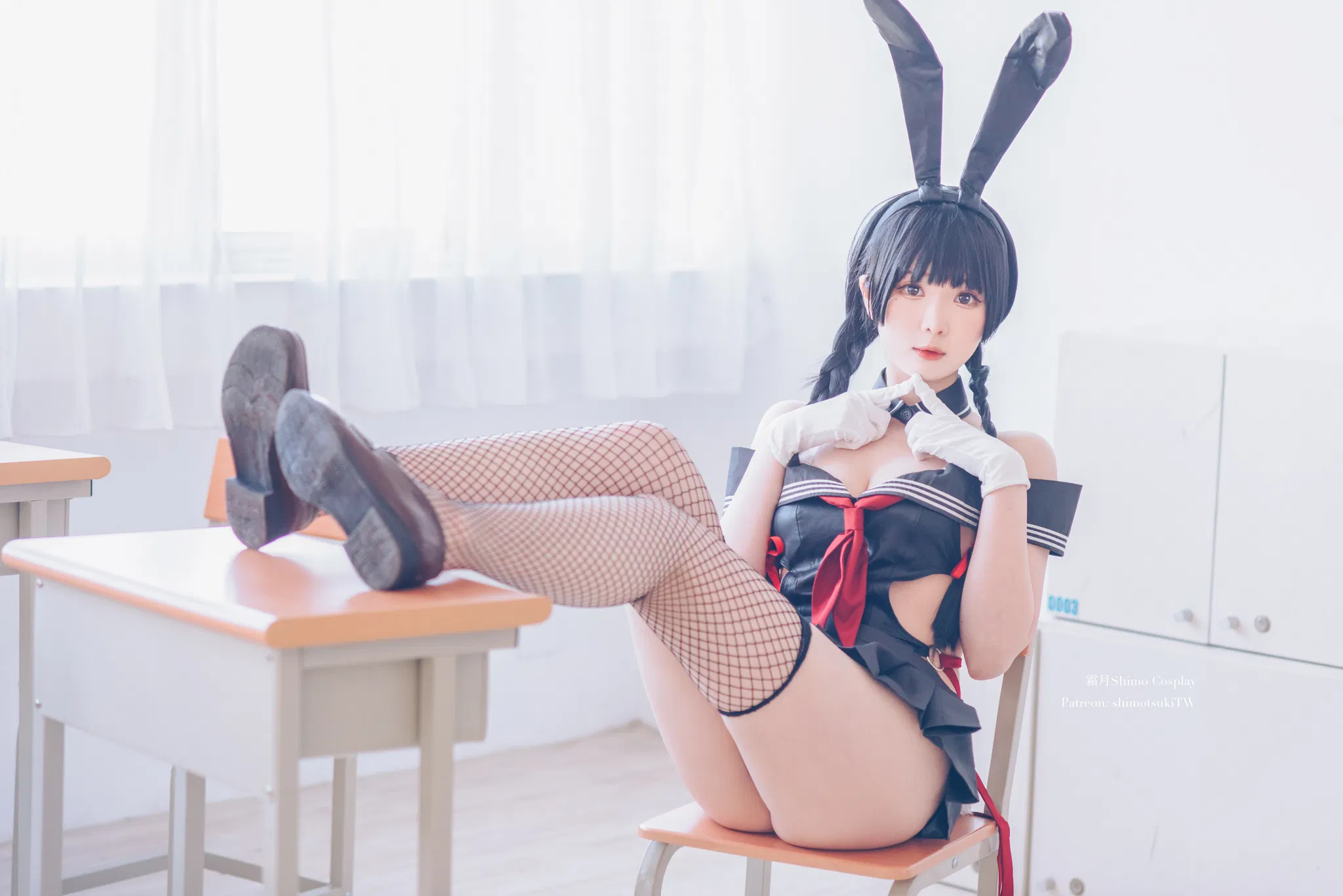 [Cosplay] 霜月shimo - NO.046 卯月桃子 水手服兔女郎