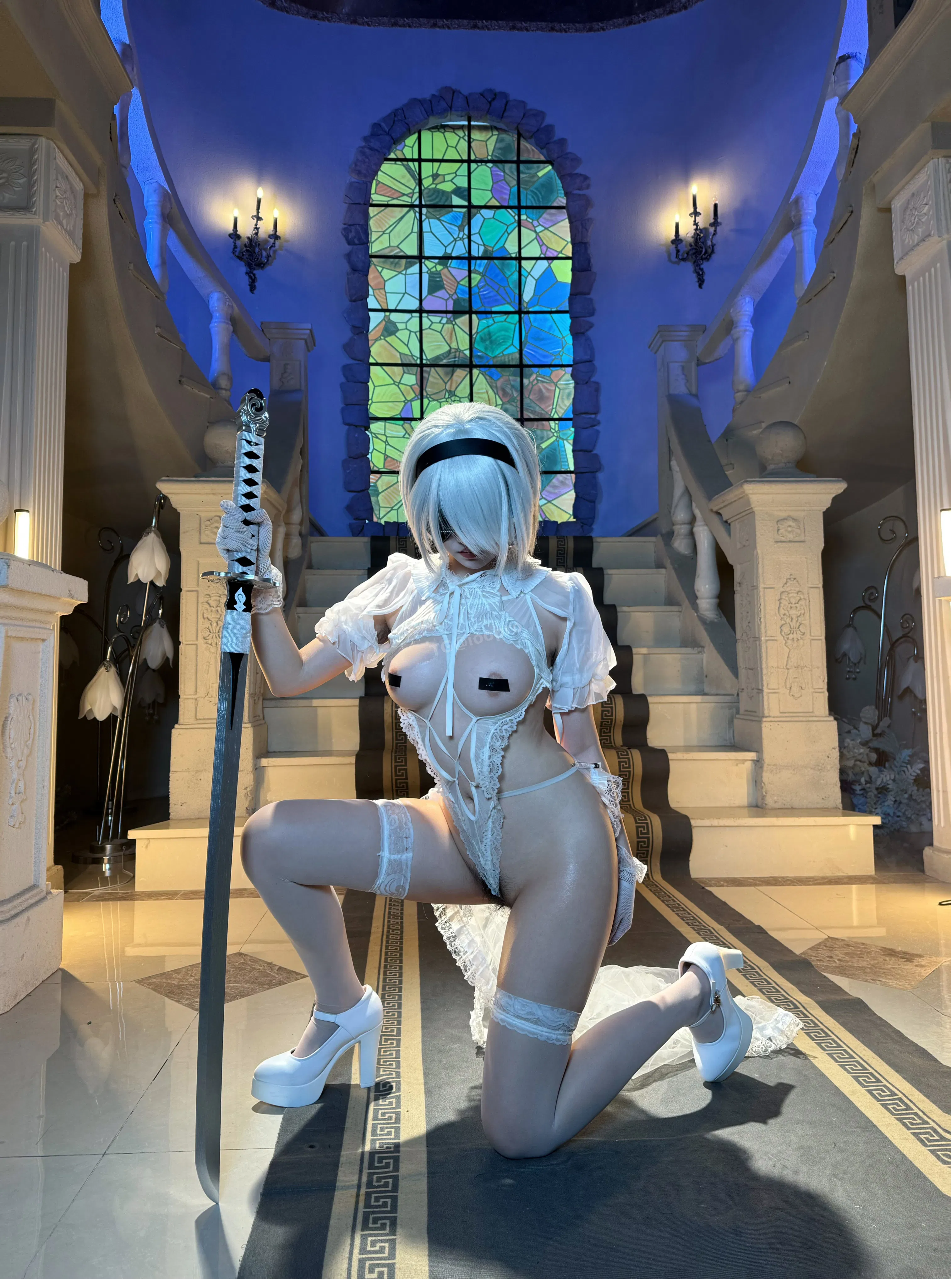 [Cosplay] 鬼马少女阿薰kaOri - 2B白花嫁