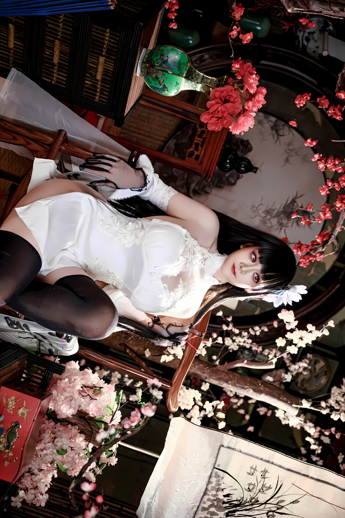 Cosplay 阿雪雪 – 碧蓝航线 逸仙 旗袍 Set.01