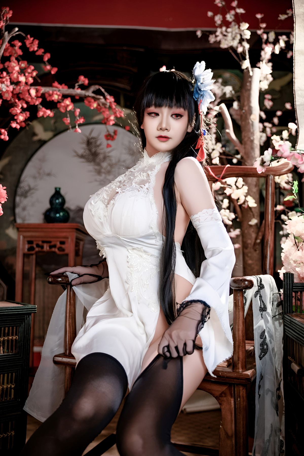 Cosplay 阿雪雪 – 碧蓝航线 逸仙 旗袍 Set.01