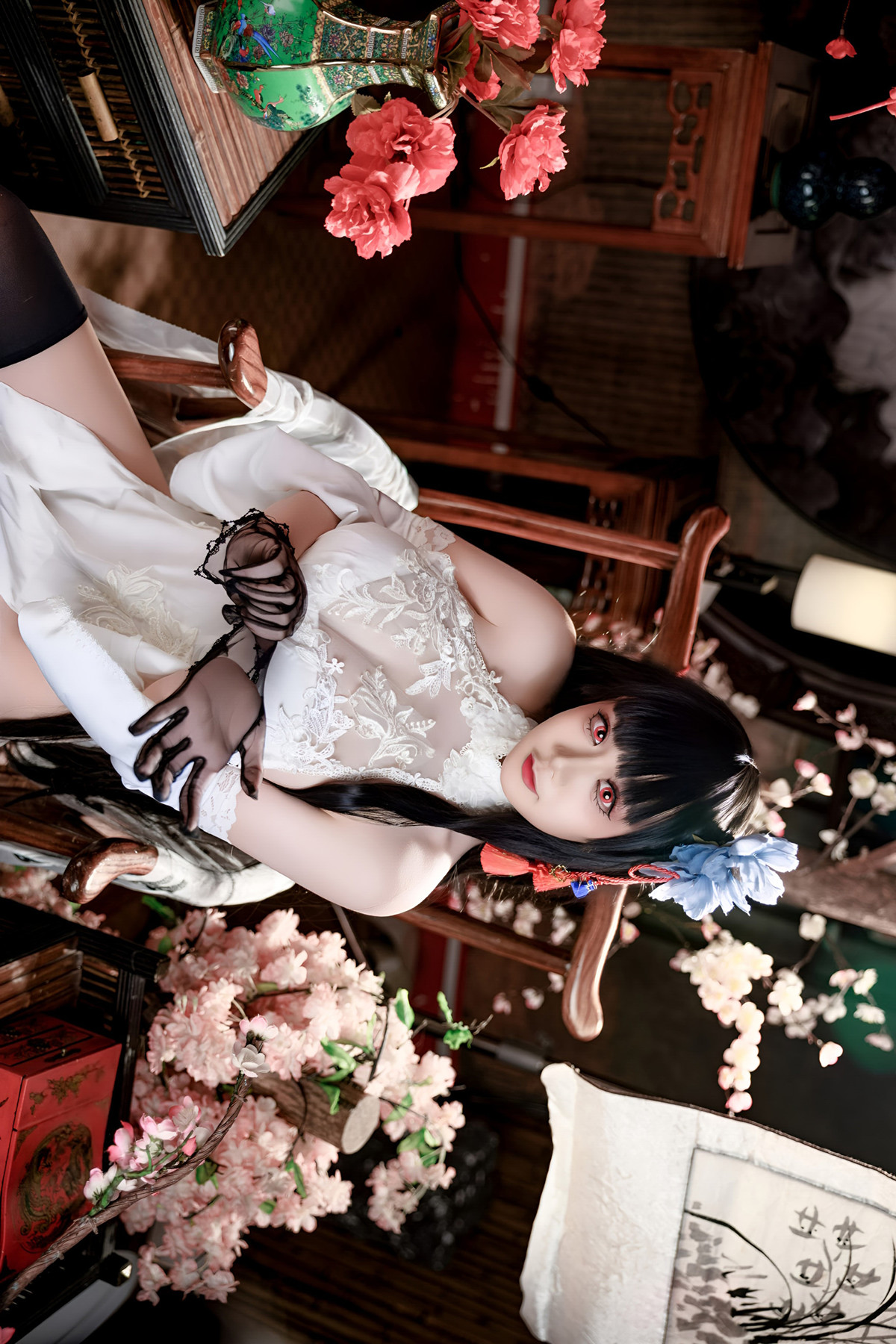 Cosplay 阿雪雪 – 碧蓝航线 逸仙 旗袍 Set.01