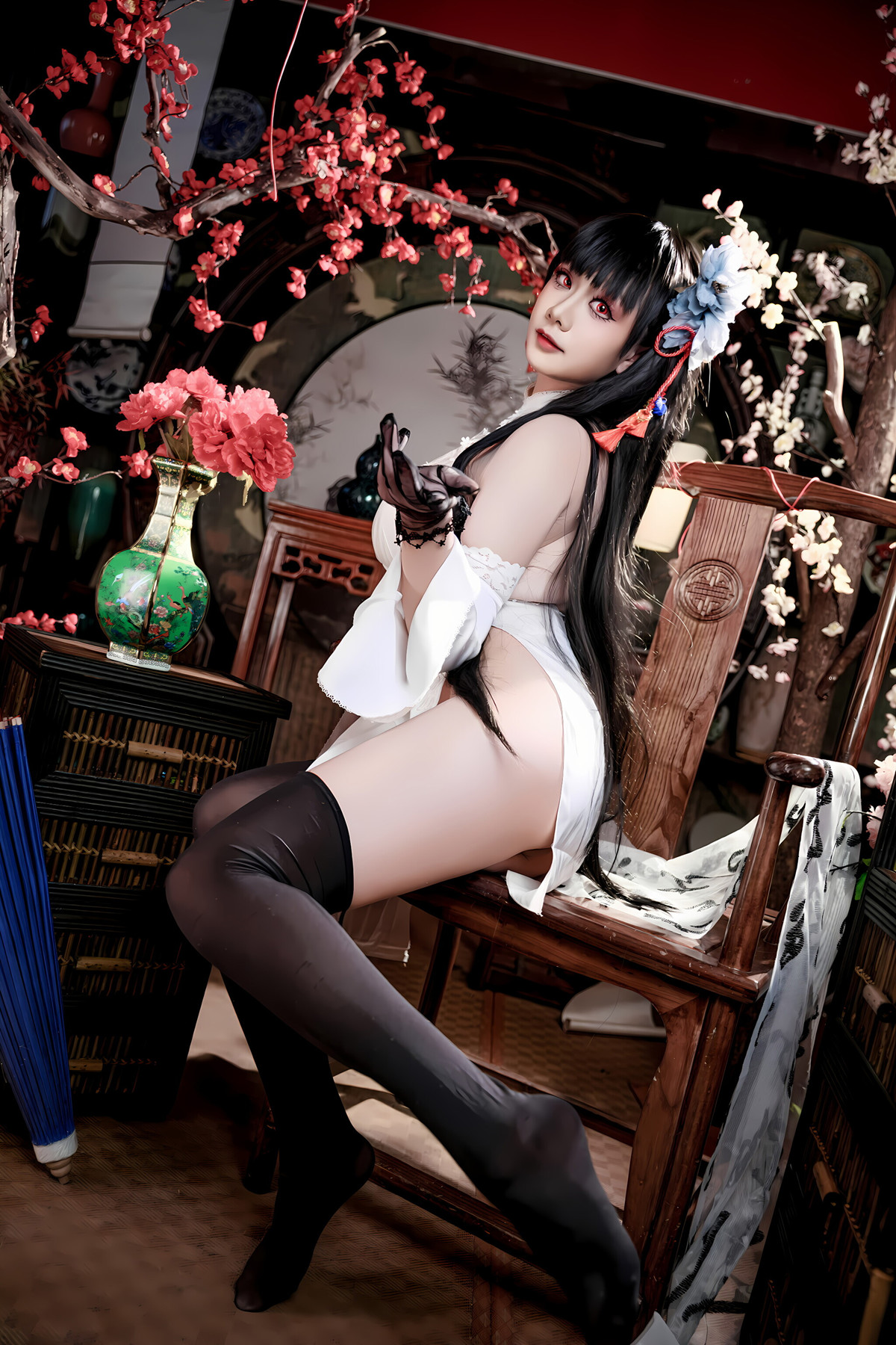 Cosplay 阿雪雪 – 碧蓝航线 逸仙 旗袍 Set.01