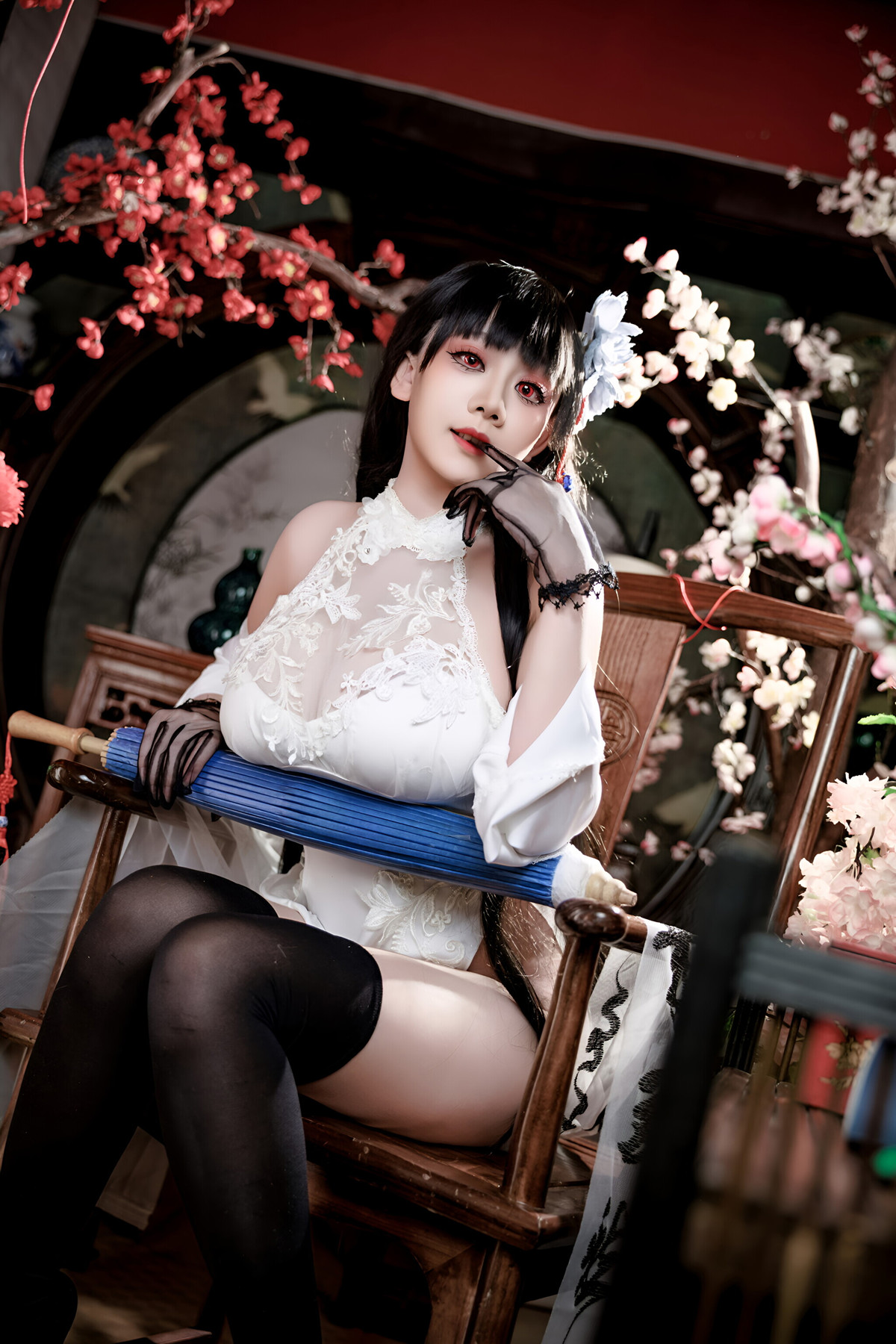 Cosplay 阿雪雪 – 碧蓝航线 逸仙 旗袍 Set.01