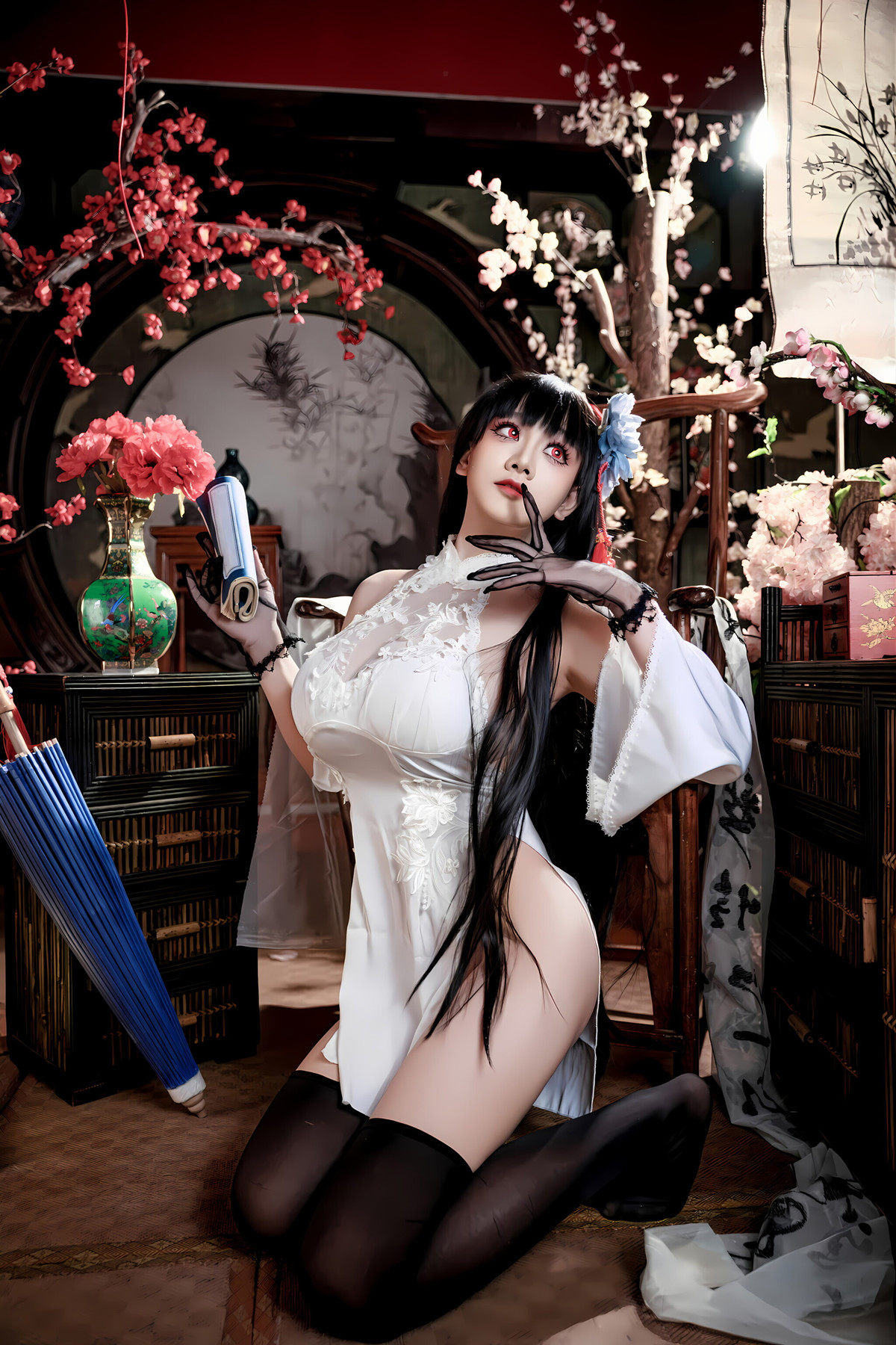 Cosplay 阿雪雪 – 碧蓝航线 逸仙 旗袍 Set.01