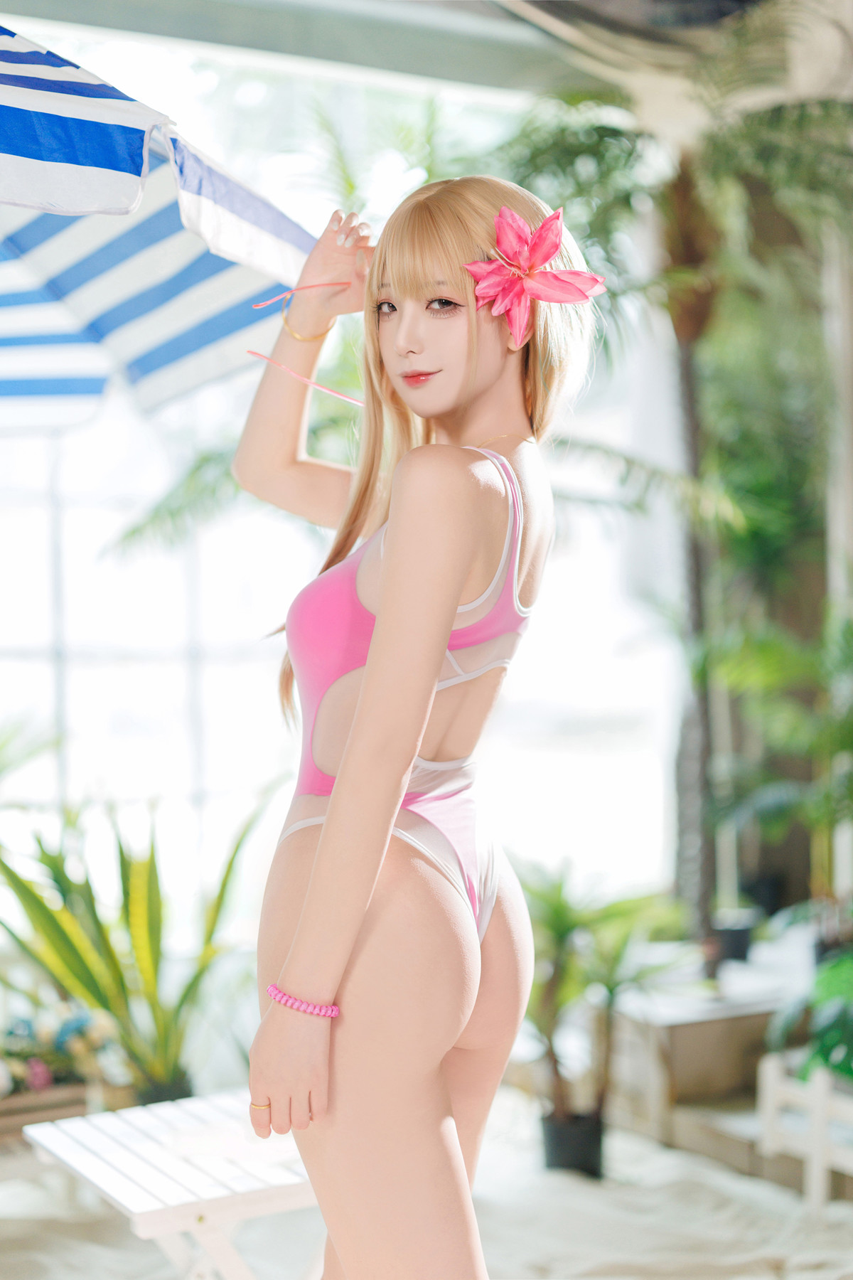 Cosplay 封疆疆v – 热带缤纷 蓝莓 火龙果竞泳
