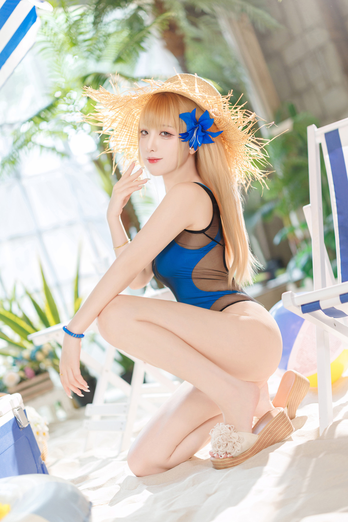 Cosplay 封疆疆v – 热带缤纷 蓝莓 火龙果竞泳