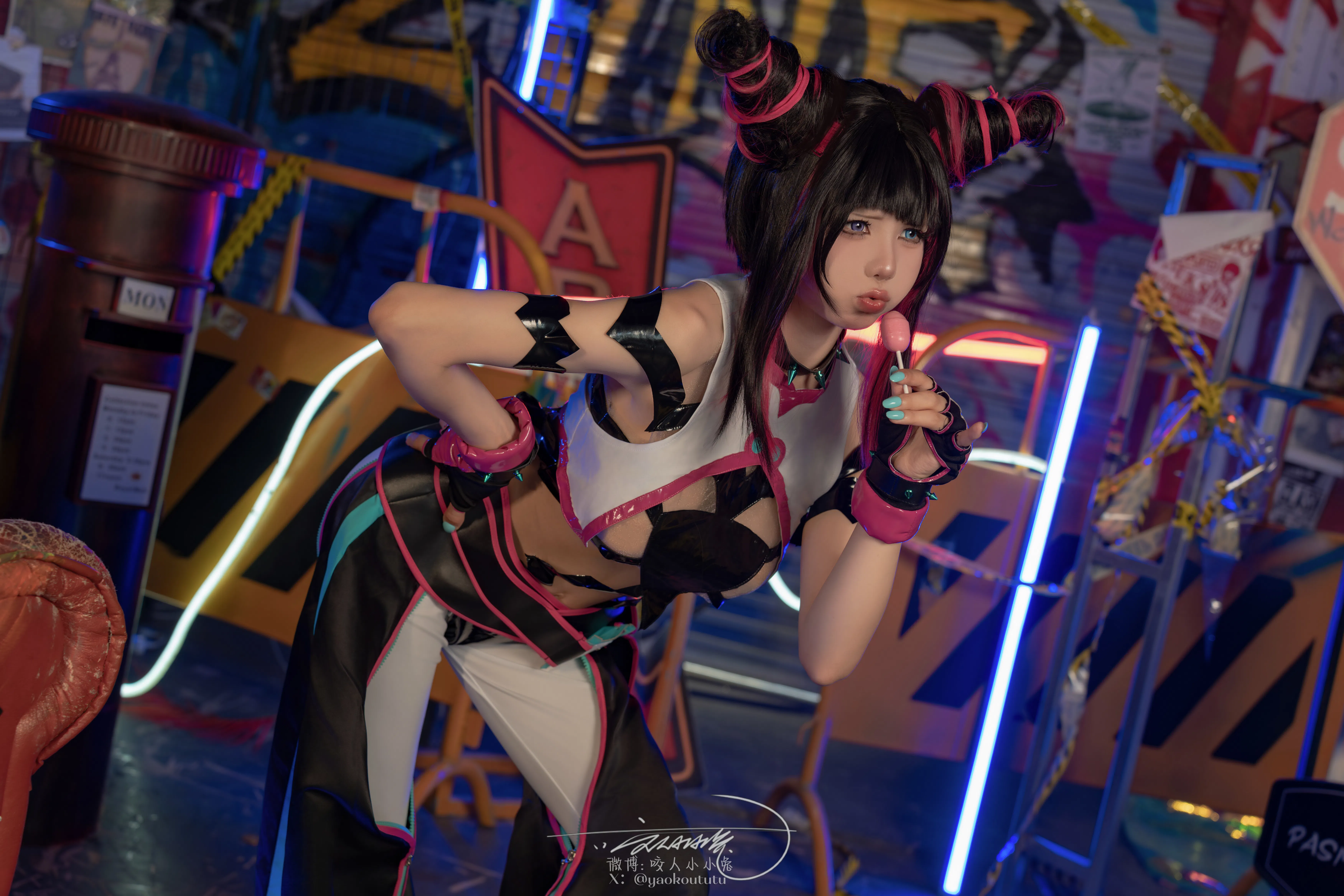 黏黏团子兔 咬人小小兔(咬一口兔娘) NO.159 五月作品『街霸-韩蛛俐』