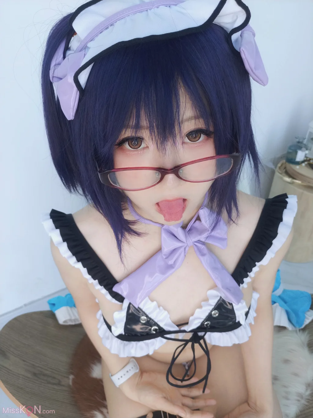 Coser@摇摇乐yoyo_ 紫色女仆比基尼