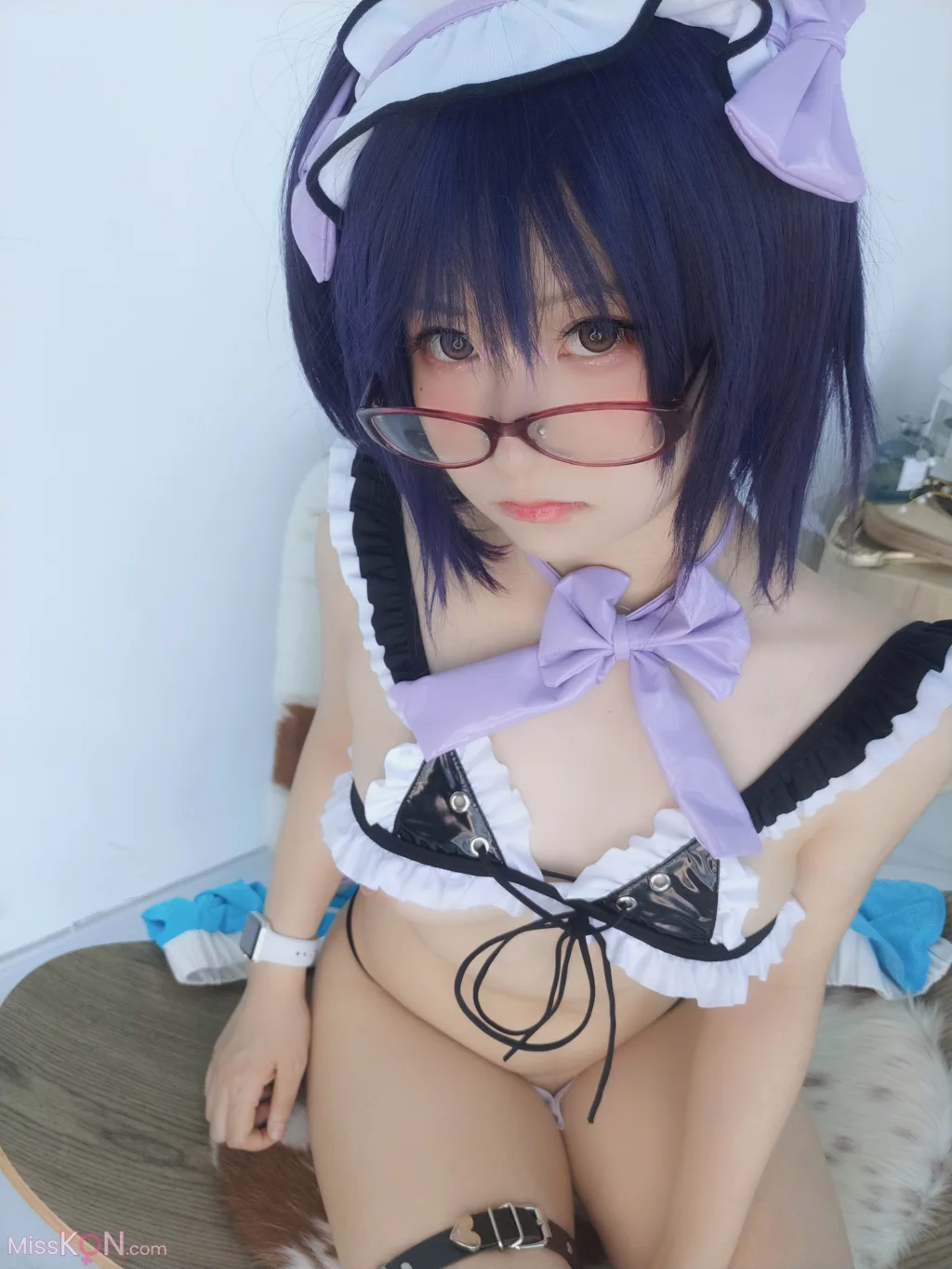 Coser@摇摇乐yoyo_ 紫色女仆比基尼