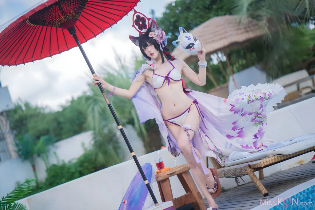 Coser@阿包也是兔娘_ 蔚蓝档案 狐坂若藻 水着