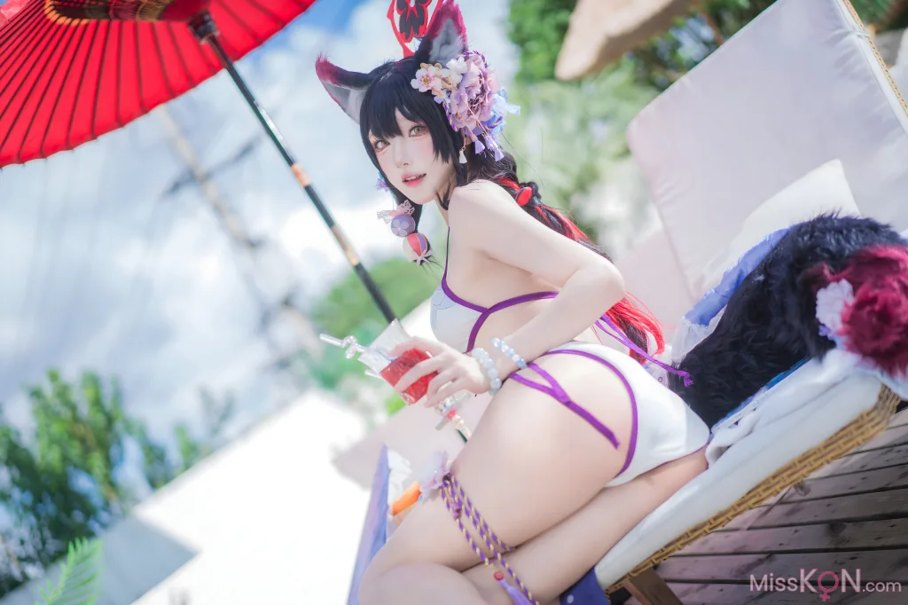 Coser@阿包也是兔娘_ 蔚蓝档案 狐坂若藻 水着