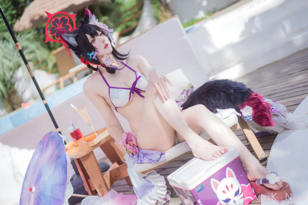 Coser@阿包也是兔娘_ 蔚蓝档案 狐坂若藻 水着