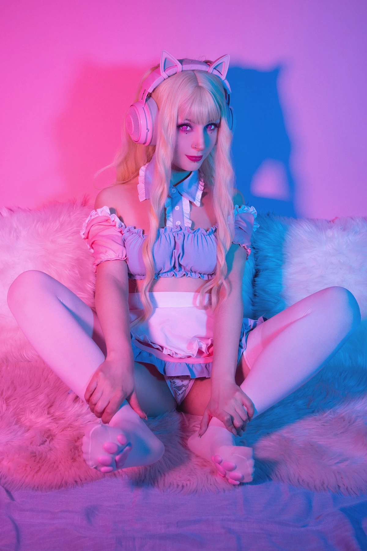 Cosplay Shiro Kitsune – 粉红女仆 Pink Maid 17 Cosplay Shiro Kitsune – 粉红女仆 Pink Maid