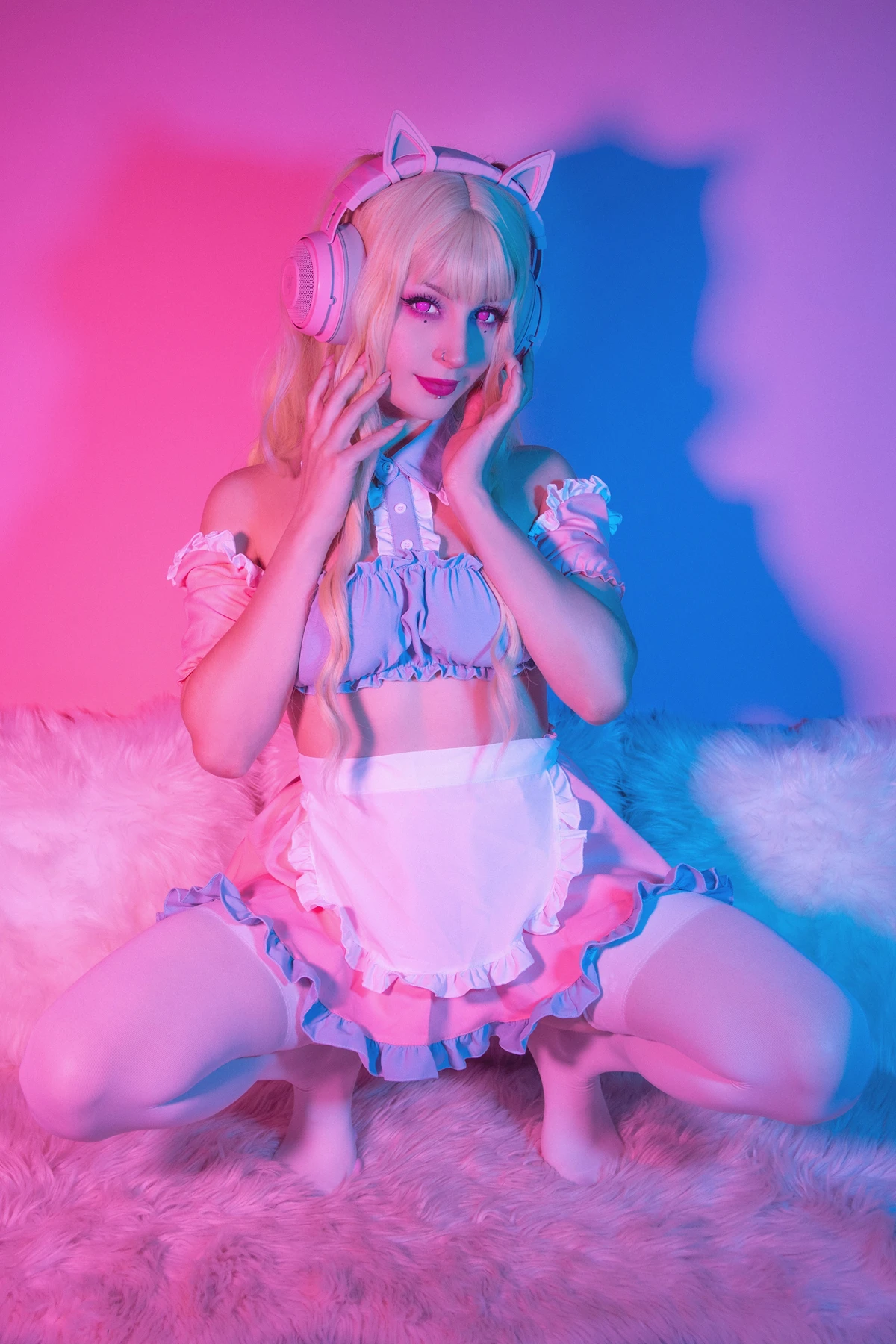 Cosplay Shiro Kitsune – 粉红女仆 Pink Maid 50 Cosplay Shiro Kitsune – 粉红女仆 Pink Maid