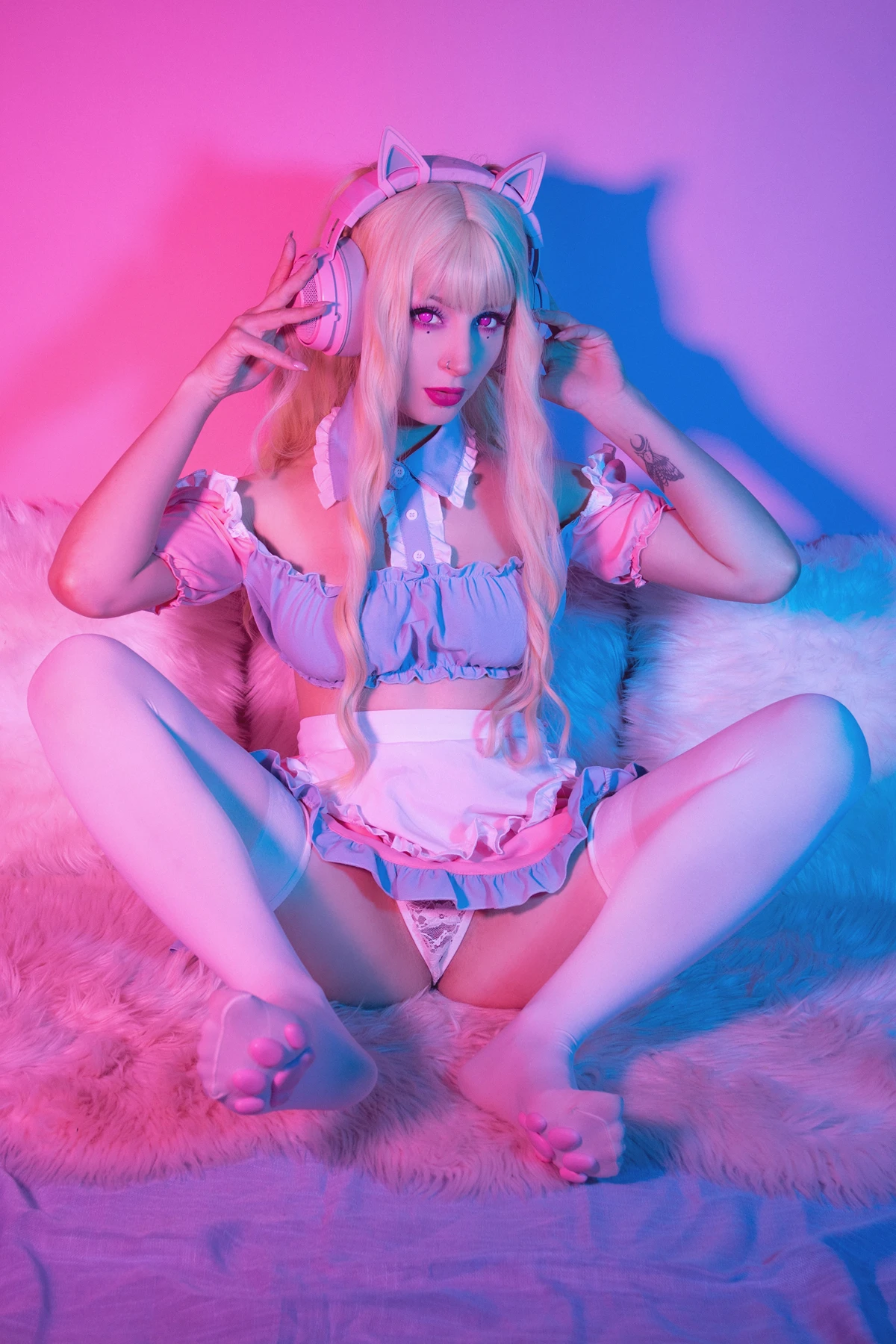 Cosplay Shiro Kitsune – 粉红女仆 Pink Maid 18 Cosplay Shiro Kitsune – 粉红女仆 Pink Maid